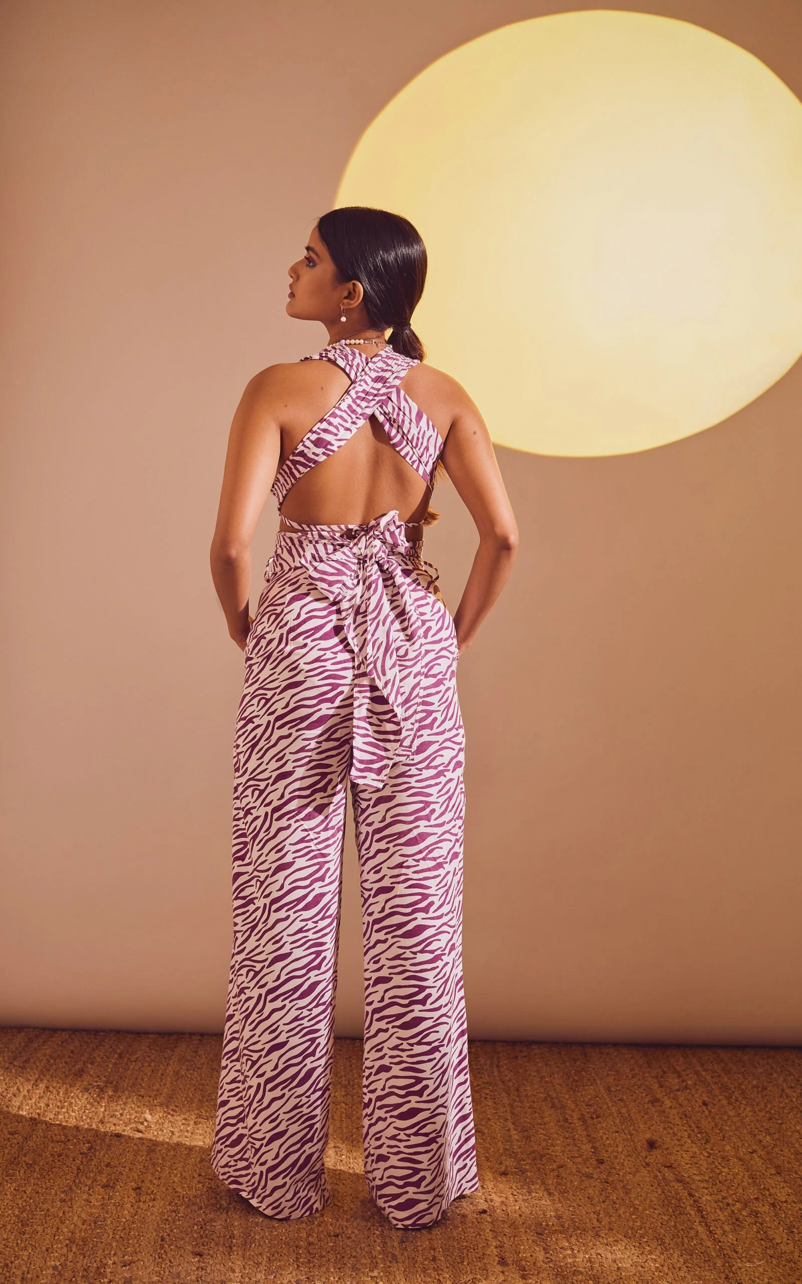 Abstract Print Trouser Lavender - Image 5