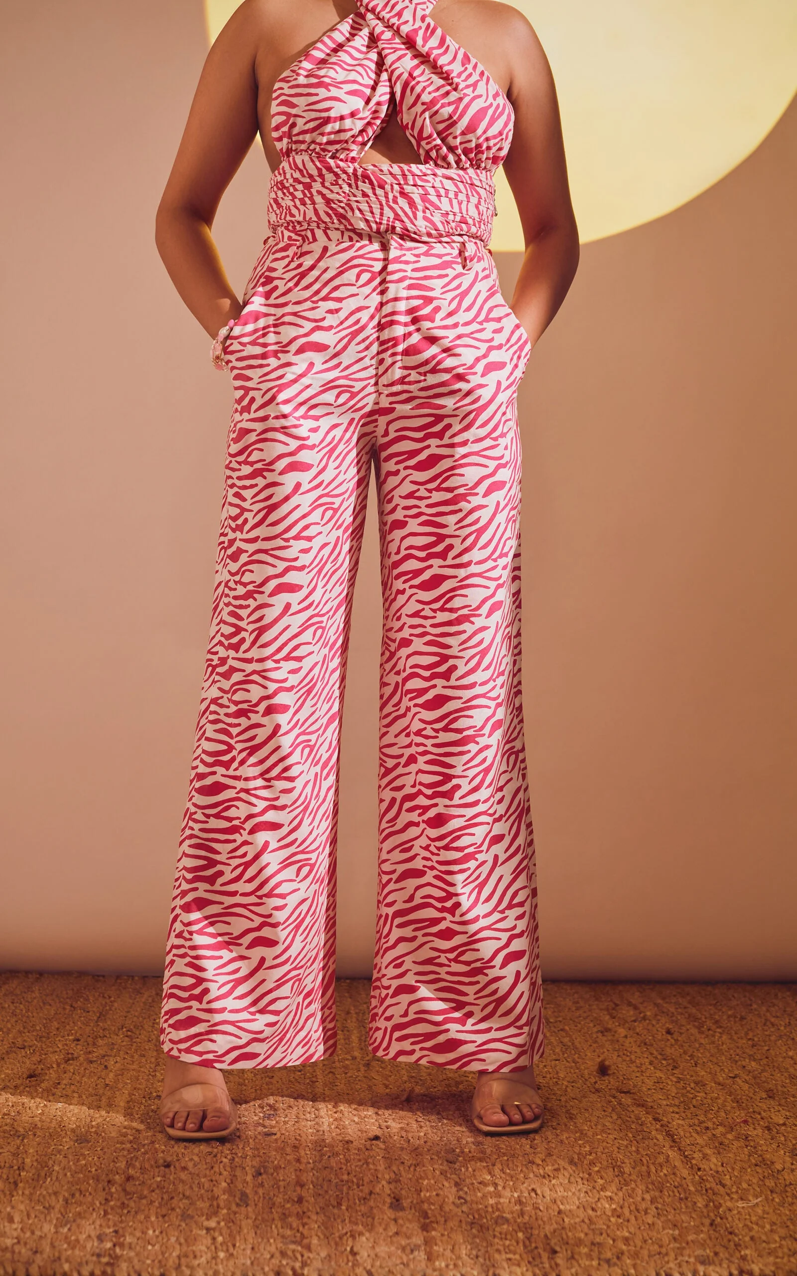 Abstract Print Trouser Pink - Image 5