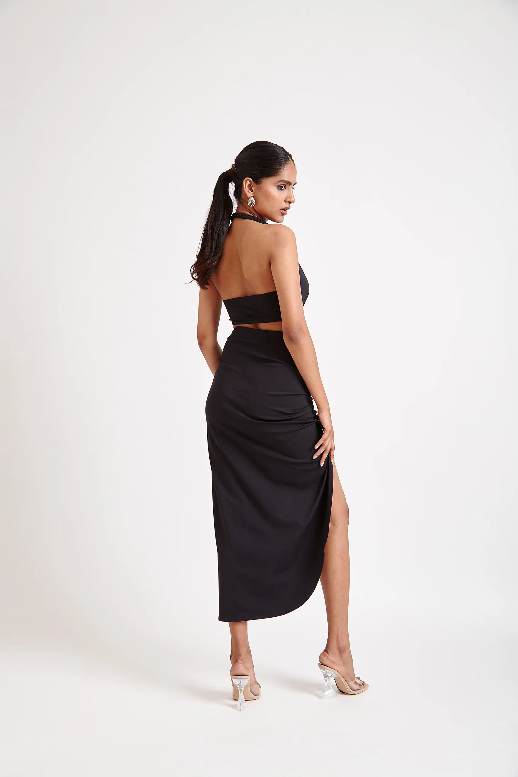 Asymmetrical Drawstring Skirt - Image 4