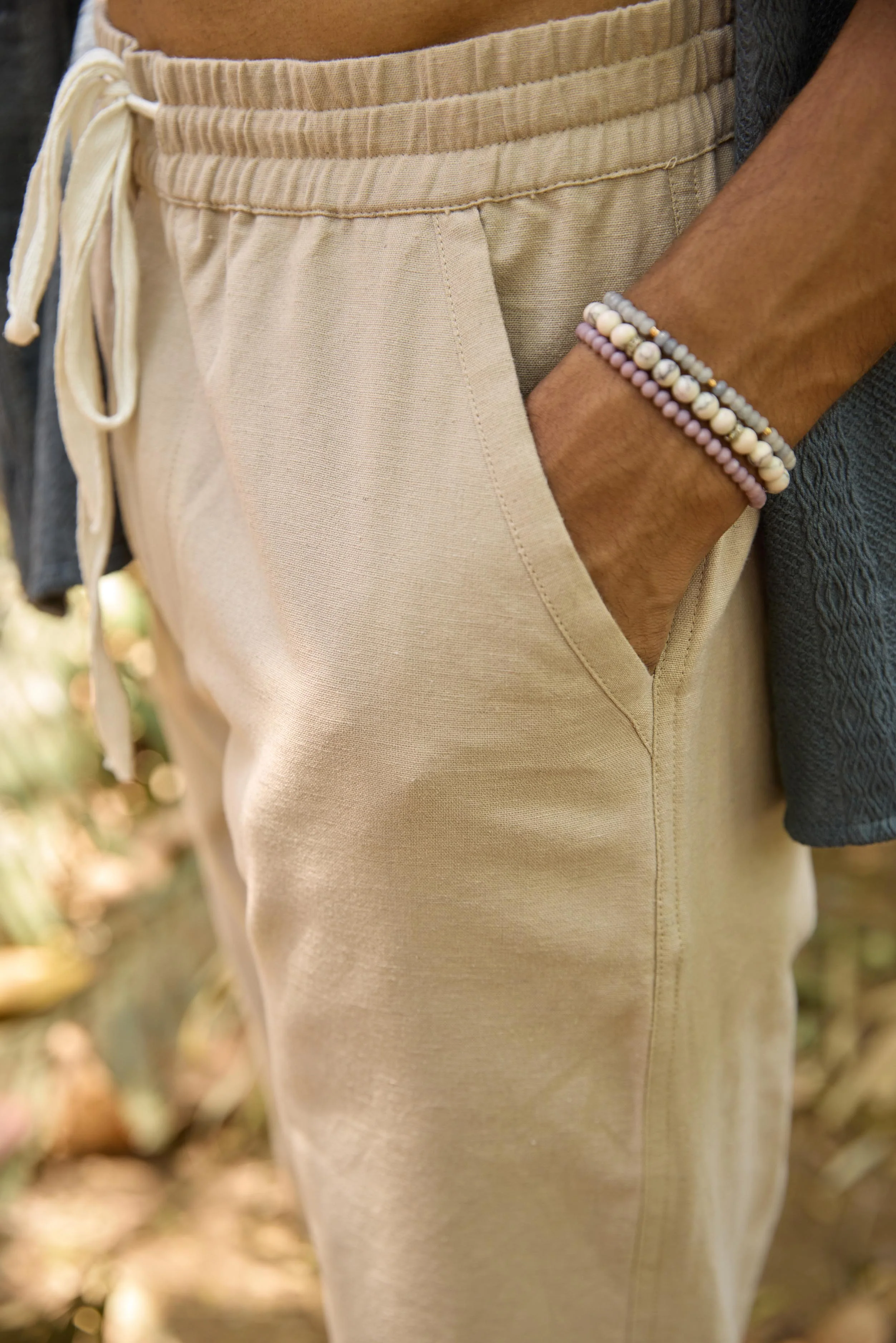 Beige Relaxed Fit Men's Trouser - Image 4
