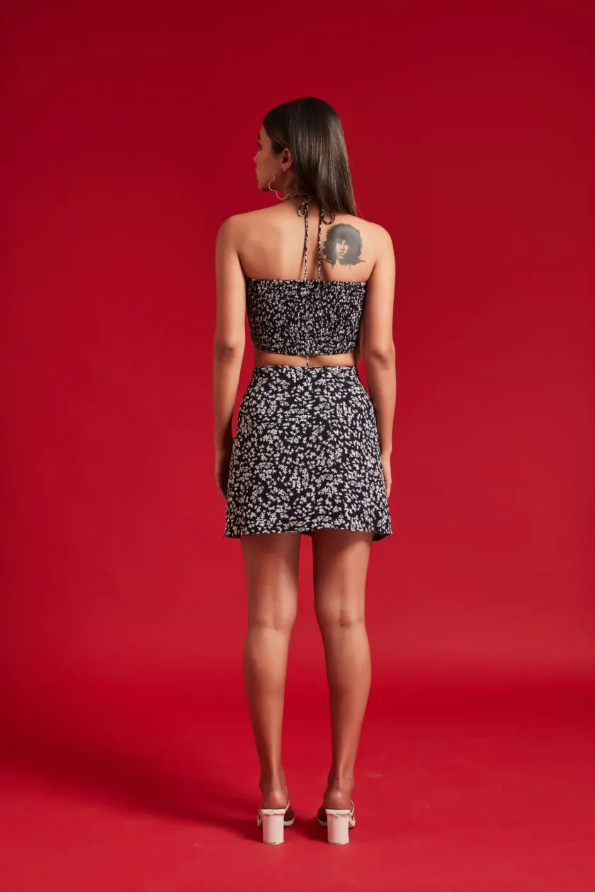 Black Floral Skirt - Image 3
