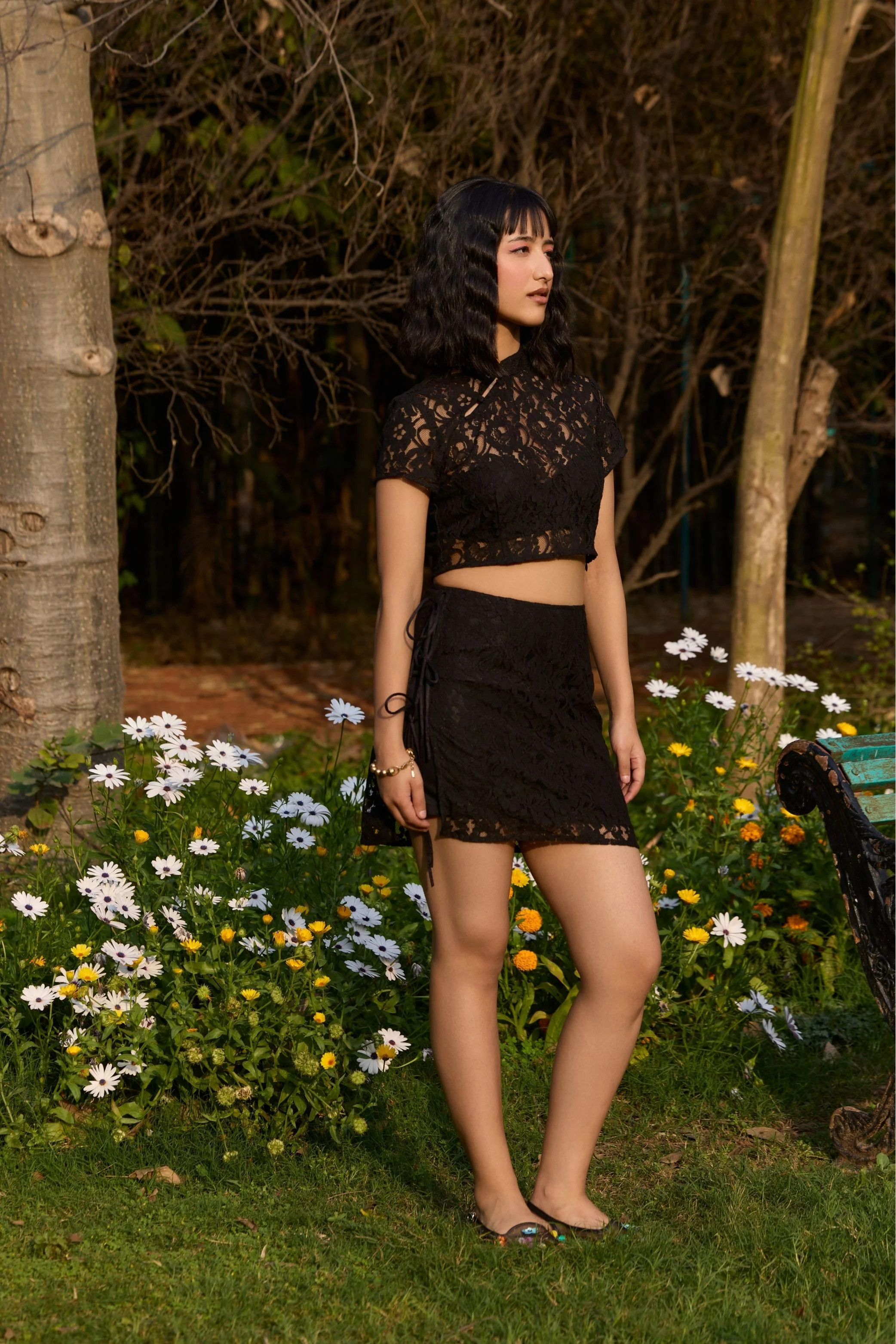 Black Lace Co-ord Set - Image 2