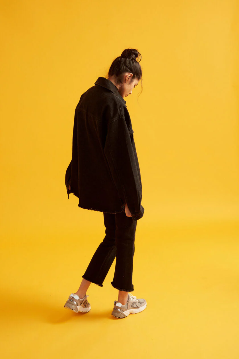 Black Oversized Denim Jacket - Image 4