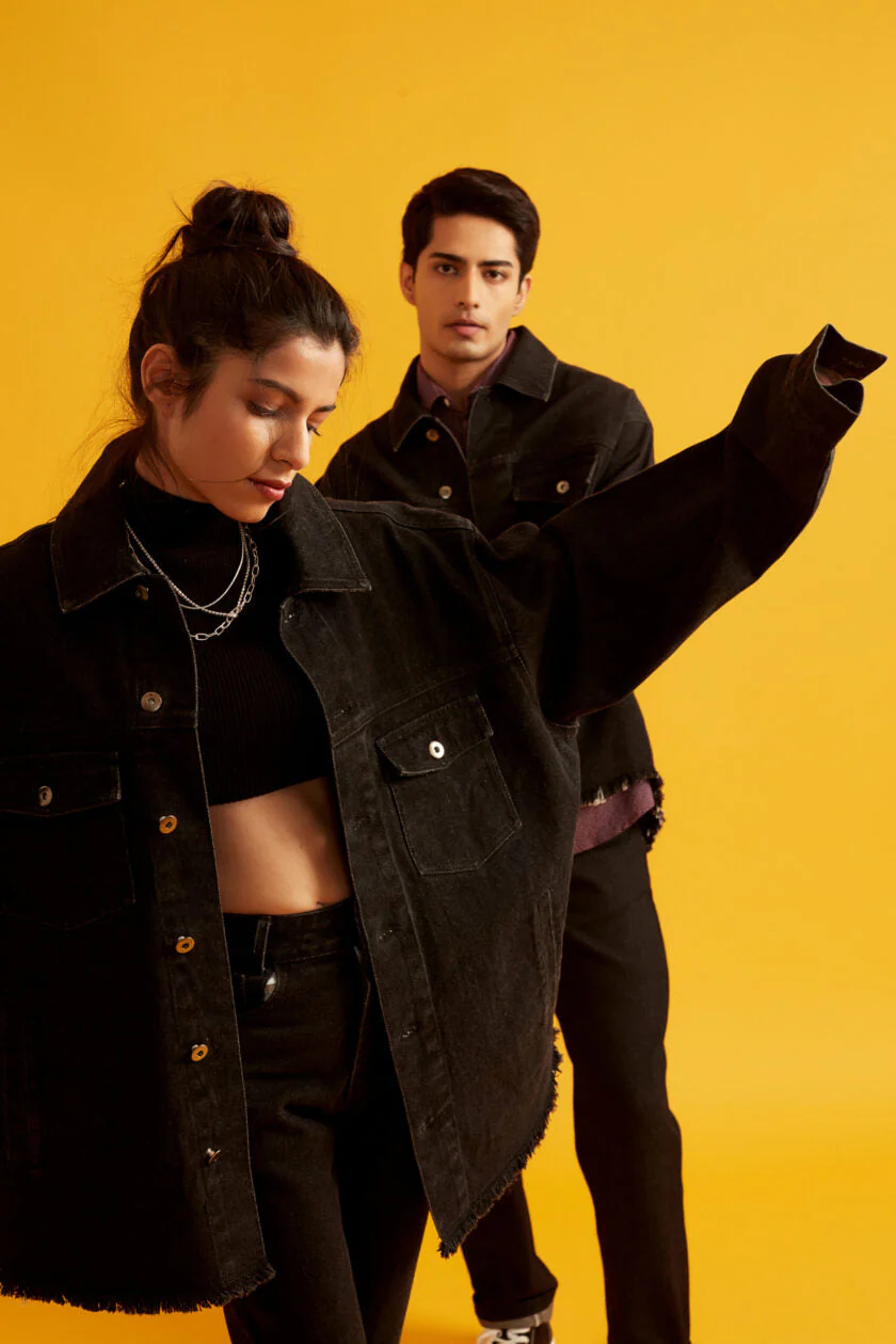 Black Oversized Denim Jacket - Image 5