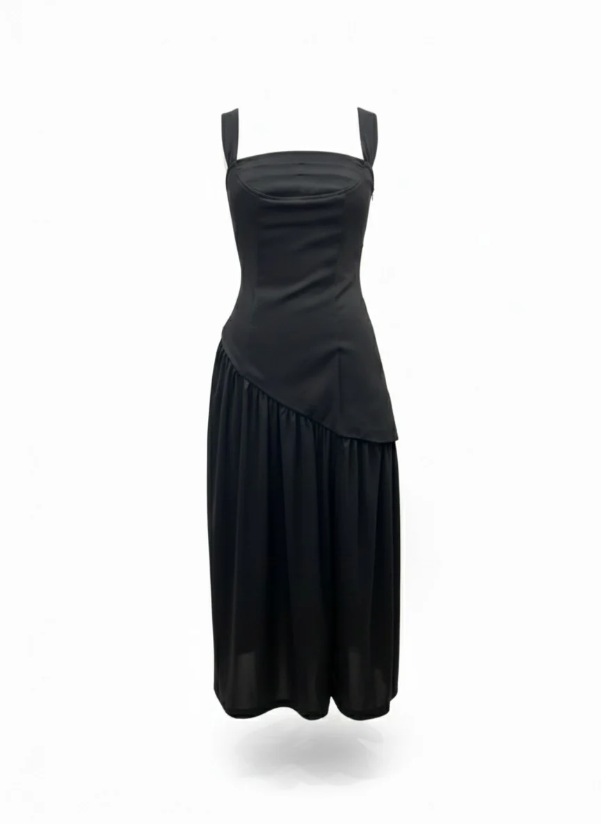 Black Sleeveless Slit Maxi Dress - Image 4