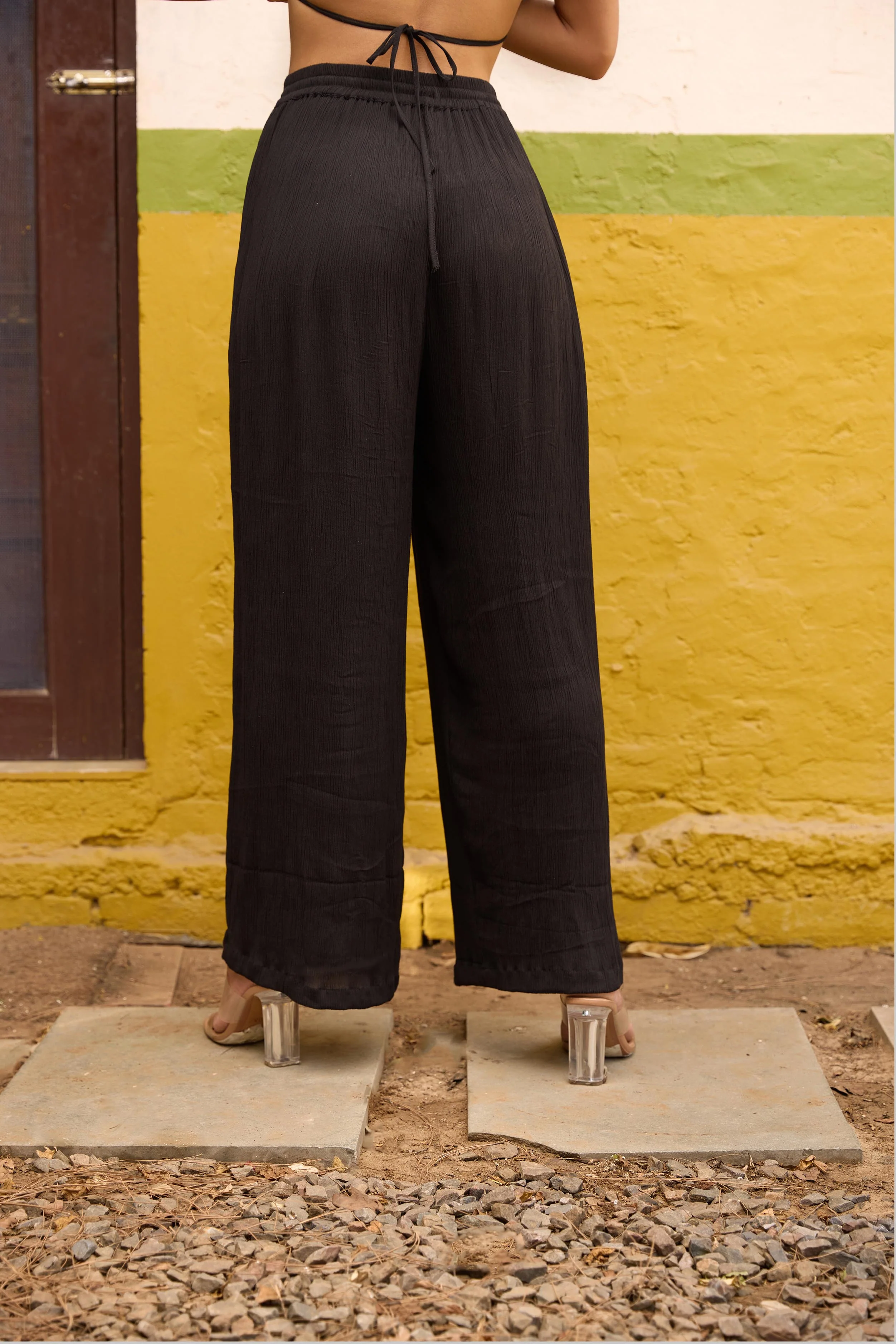 Black Straight Fit Women's Trouser - Image 4