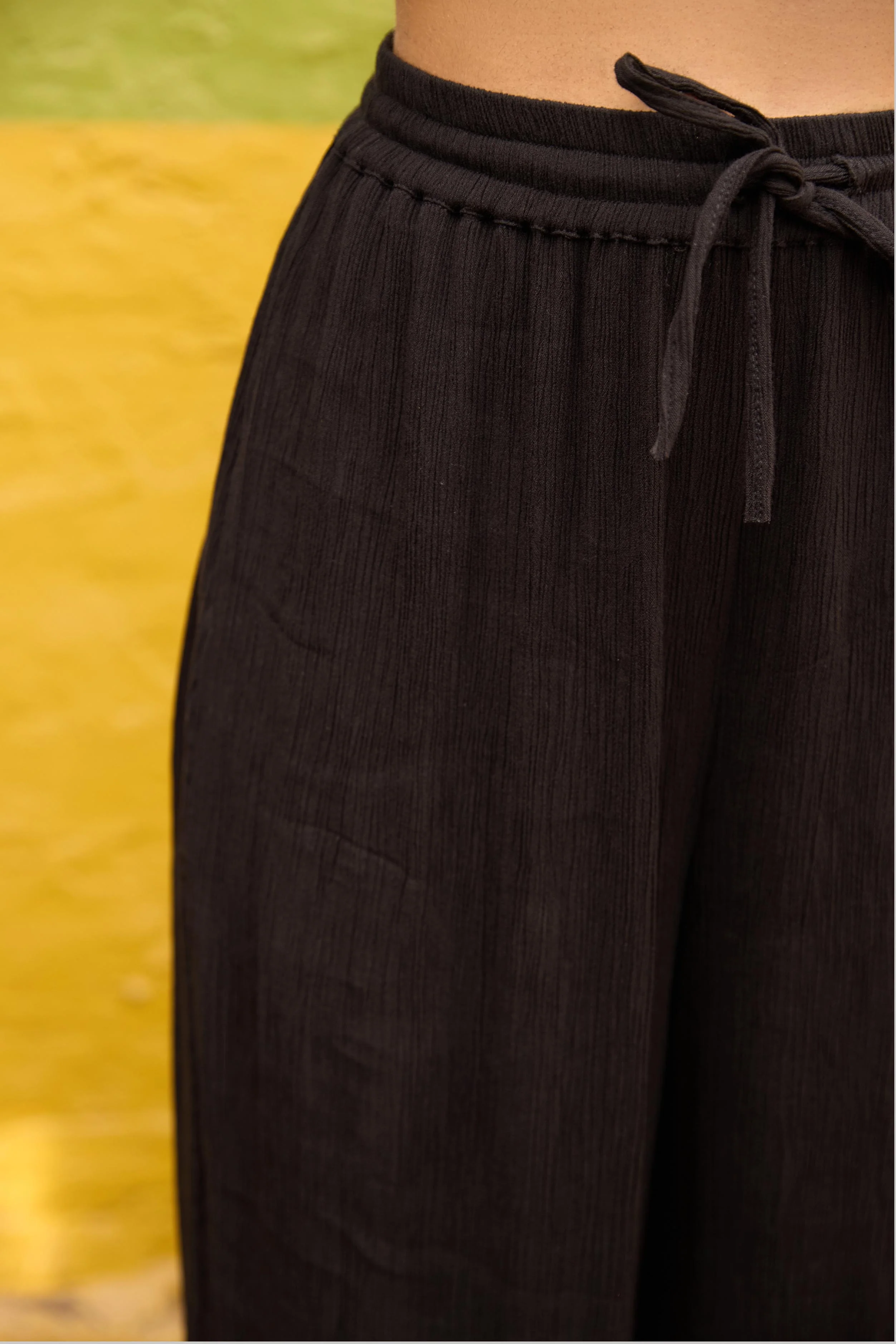 Black Halter Neck Top and Straight Trouser Set - Image 7