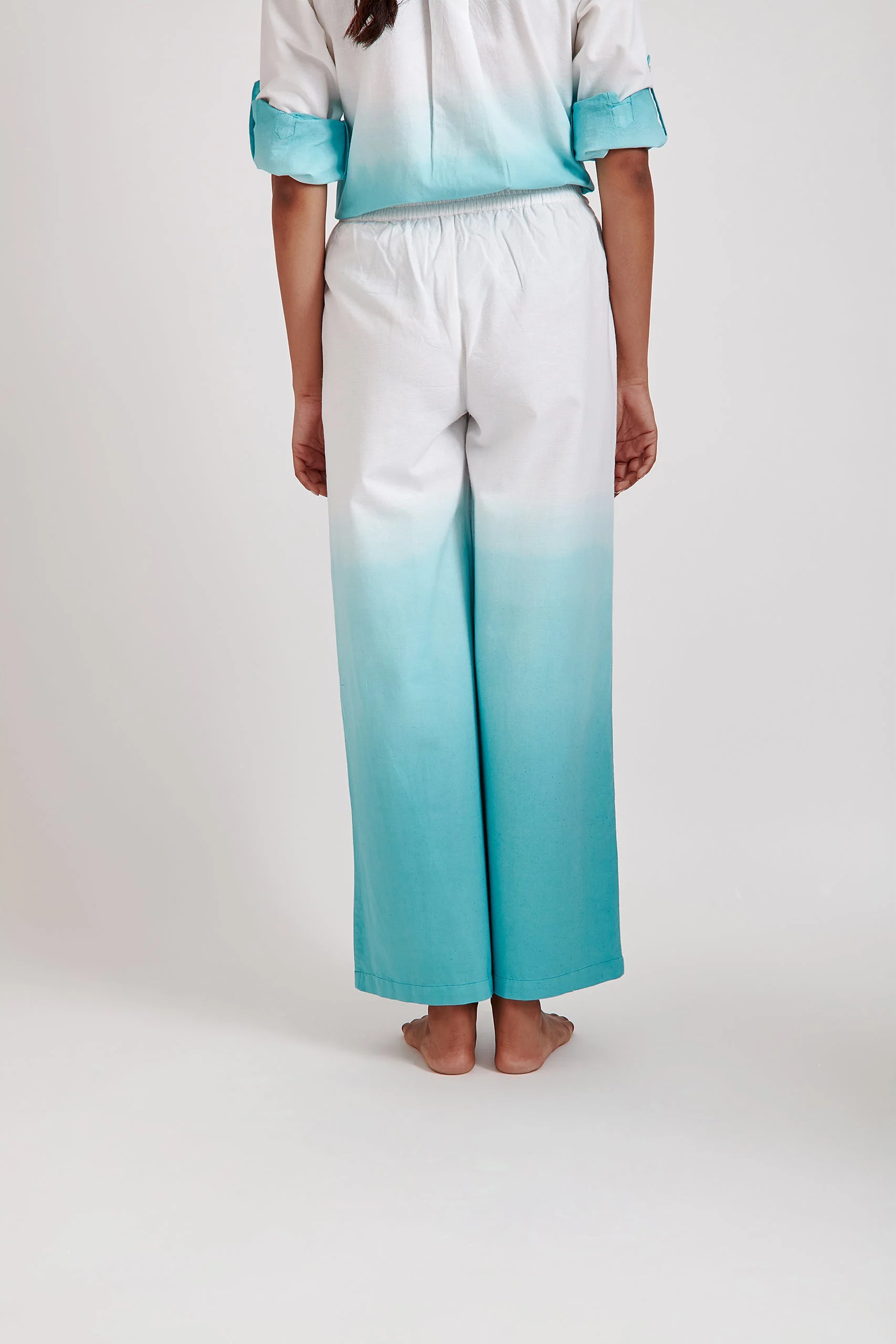 Blue Ombre oversized shirt and Trouser Set - Image 6