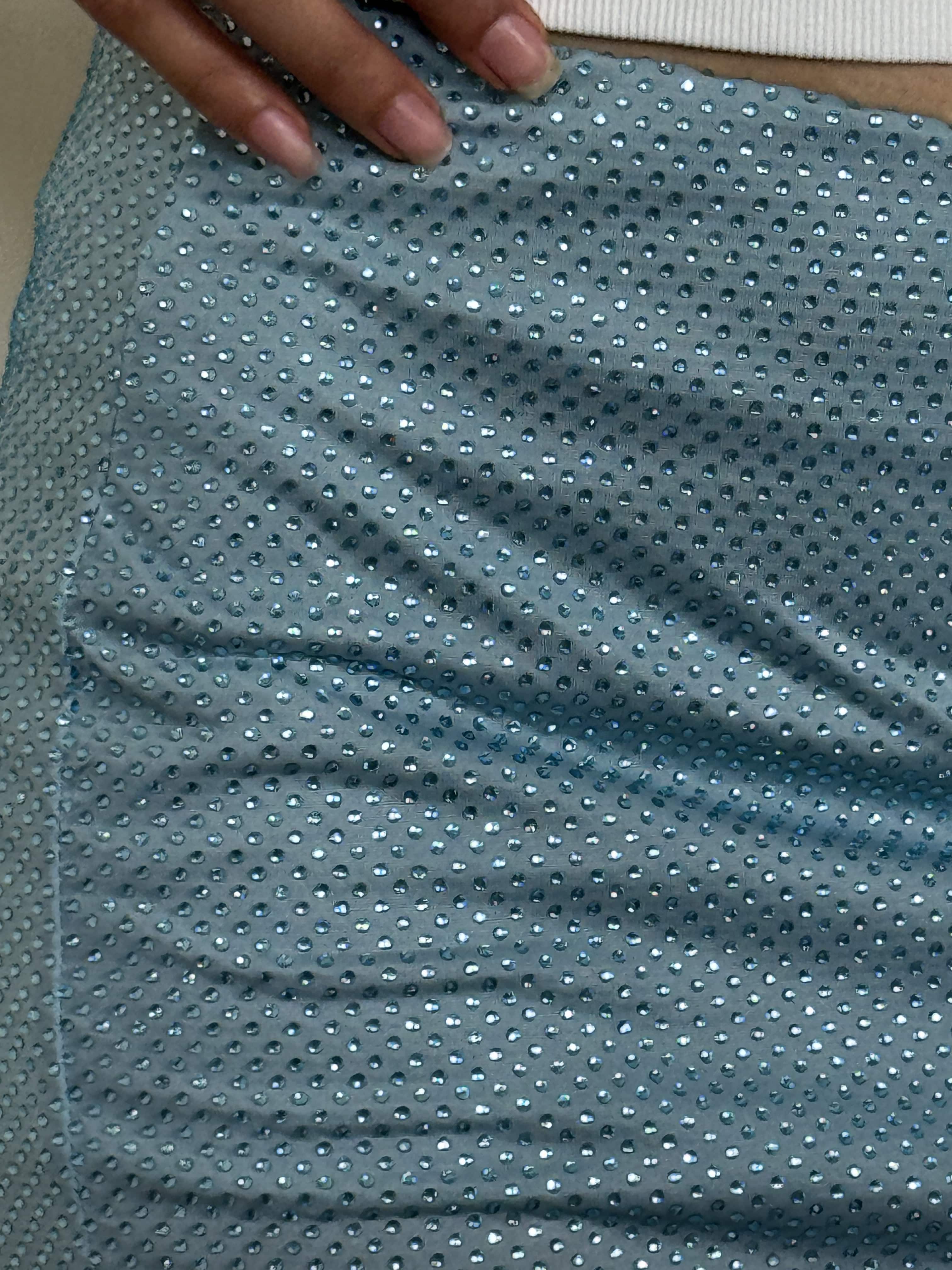 Blue Stone Mini Skirt - Image 3