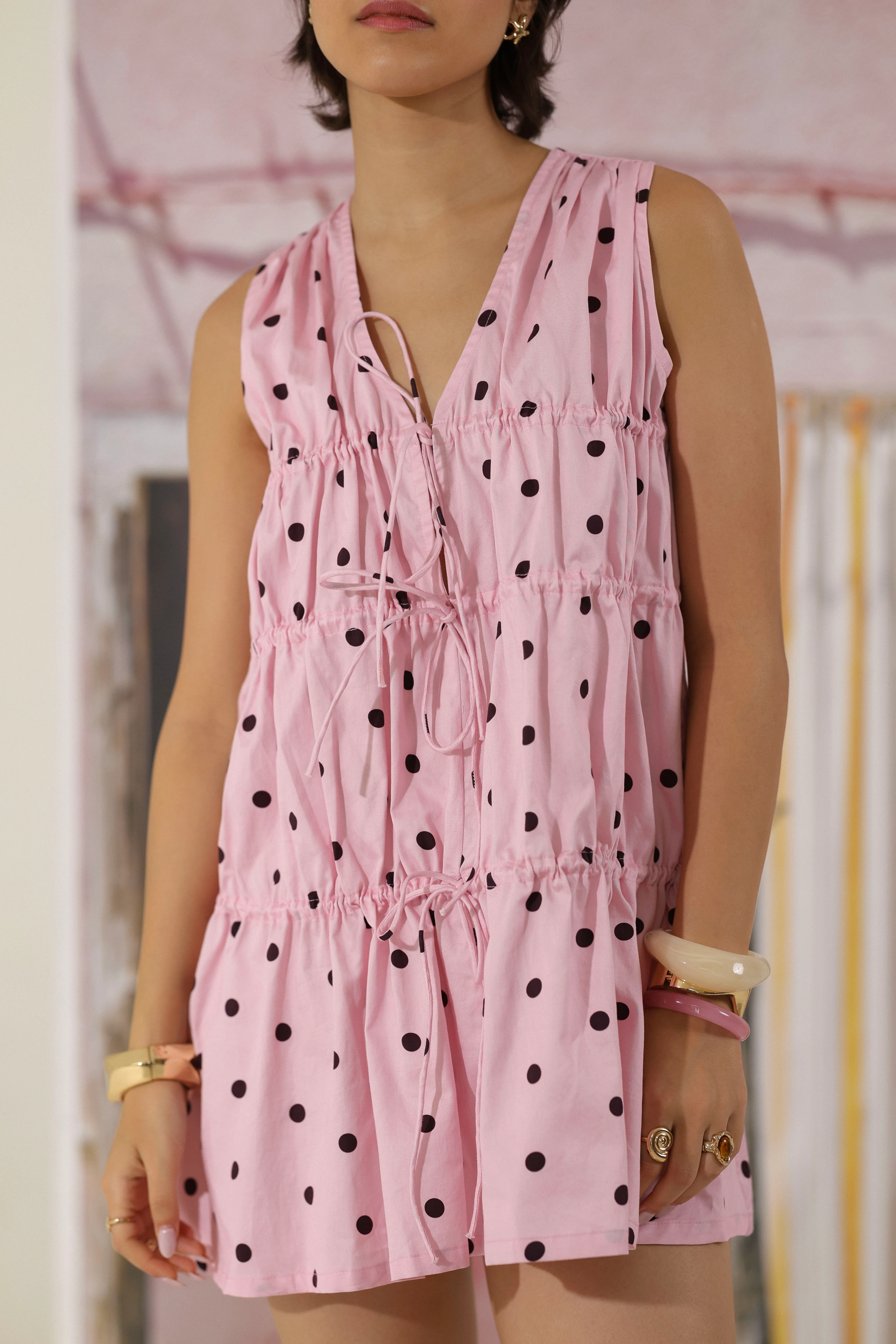 Blush Bean Polka Dress - Image 5