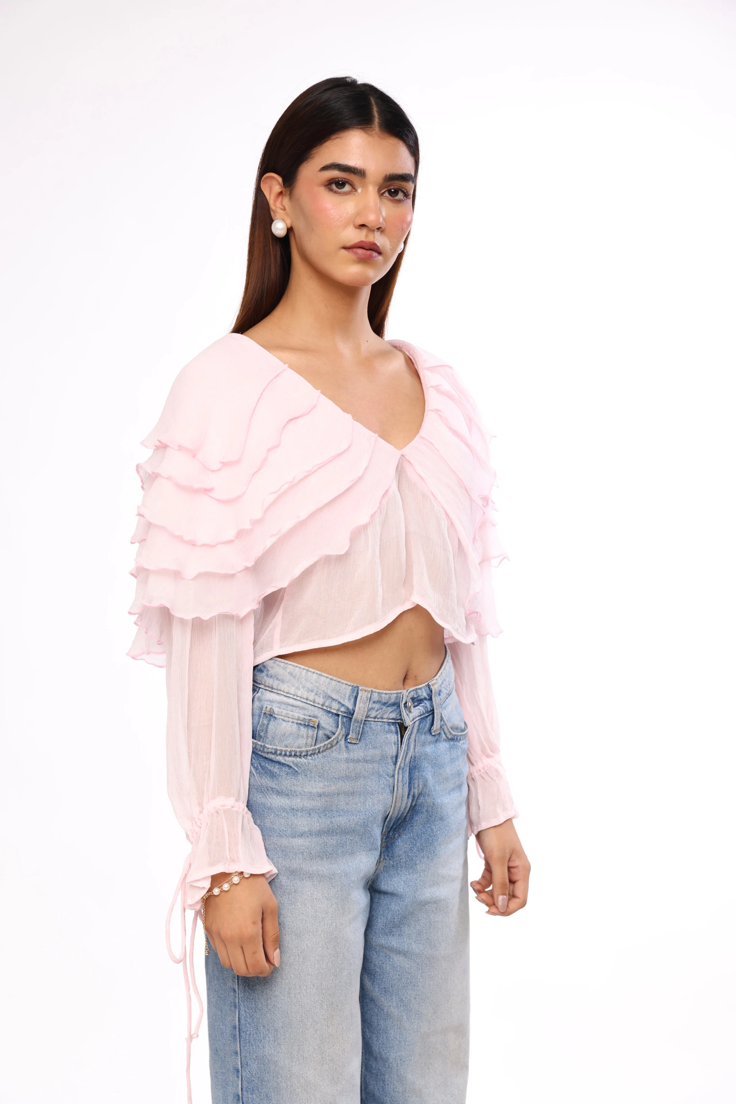 Blush Petal Layered Top - Image 2