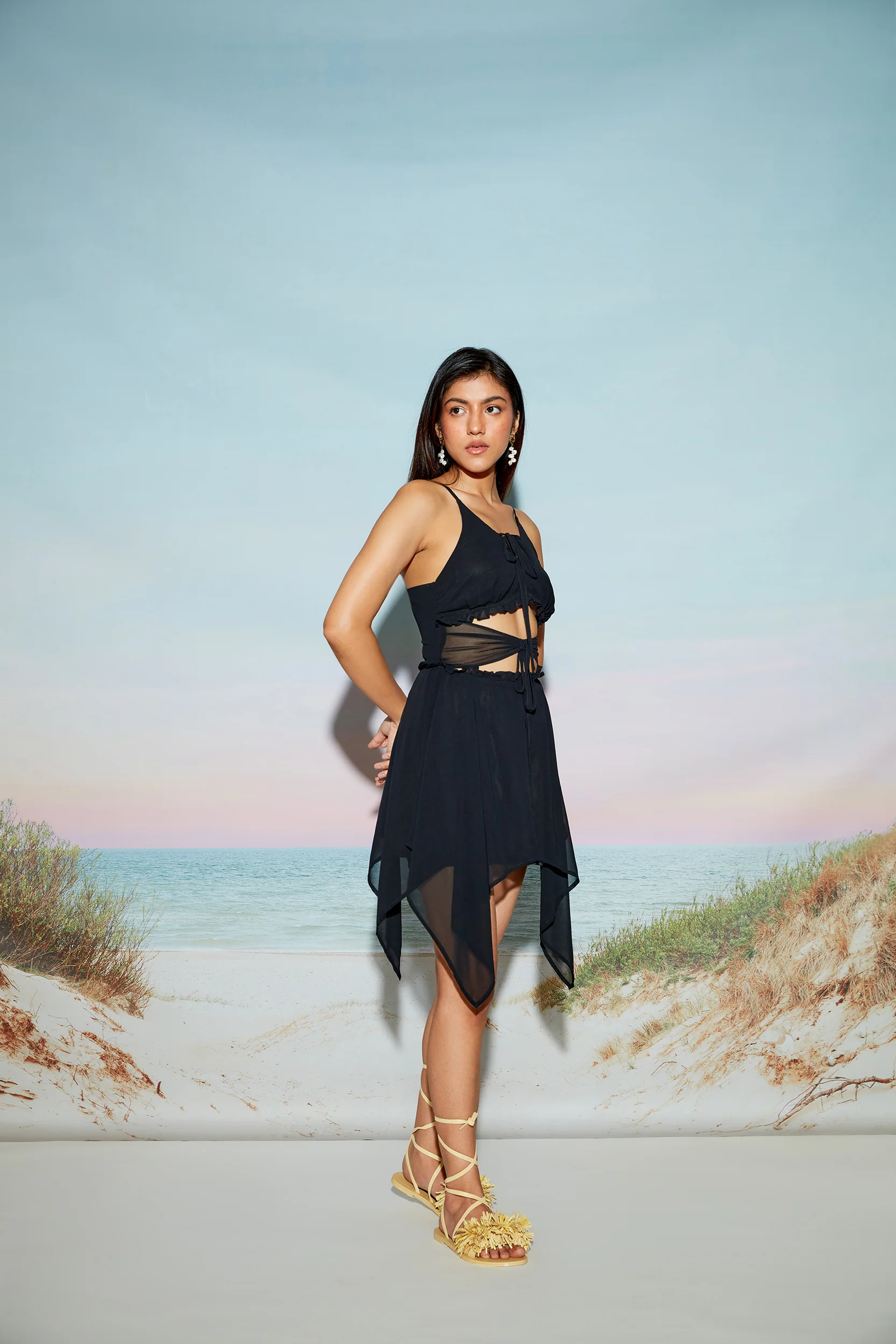 Boho Mini Dress with Frills and Ruffles - Image 2