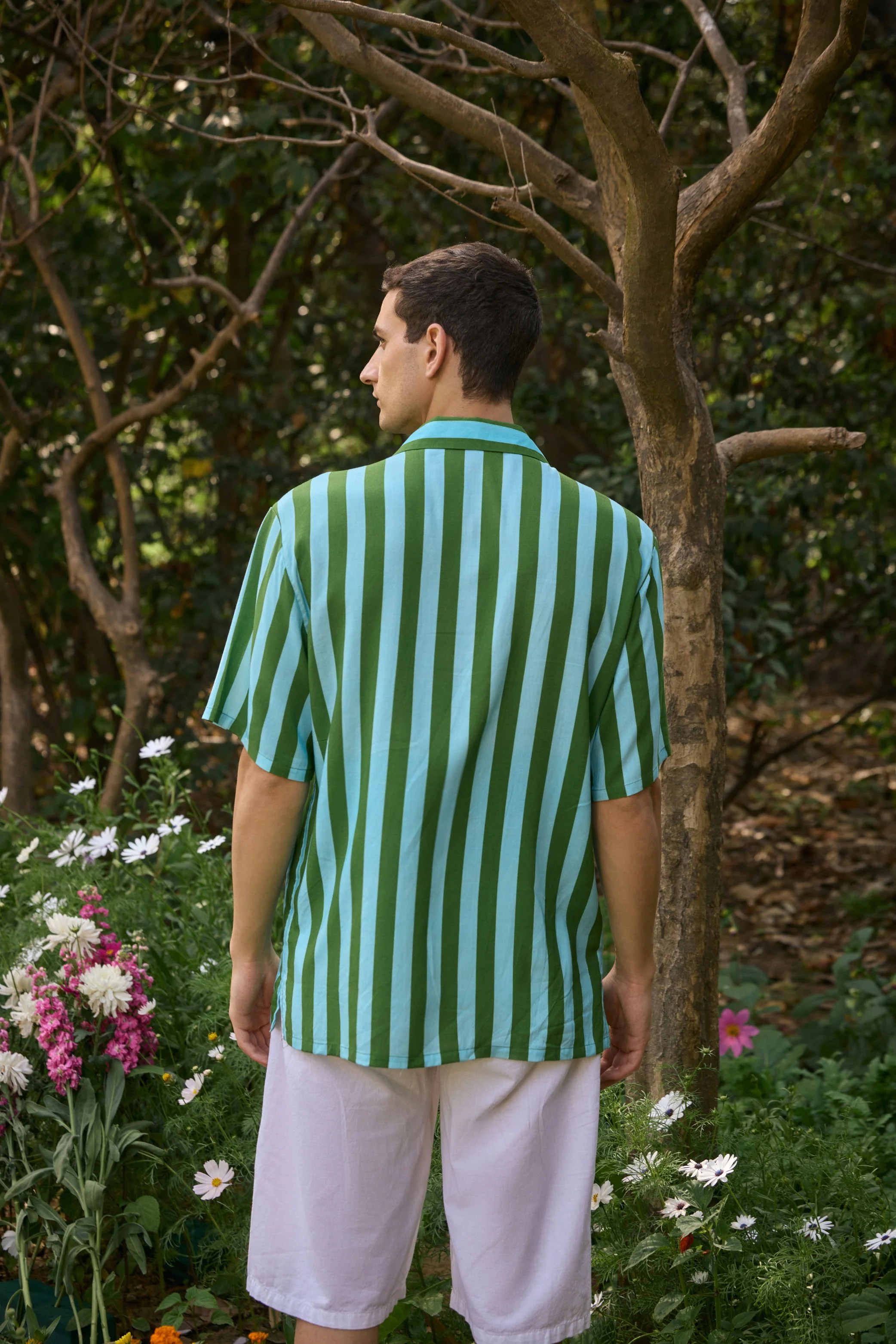 Vibrant Green-Striped Shirt - Image 5