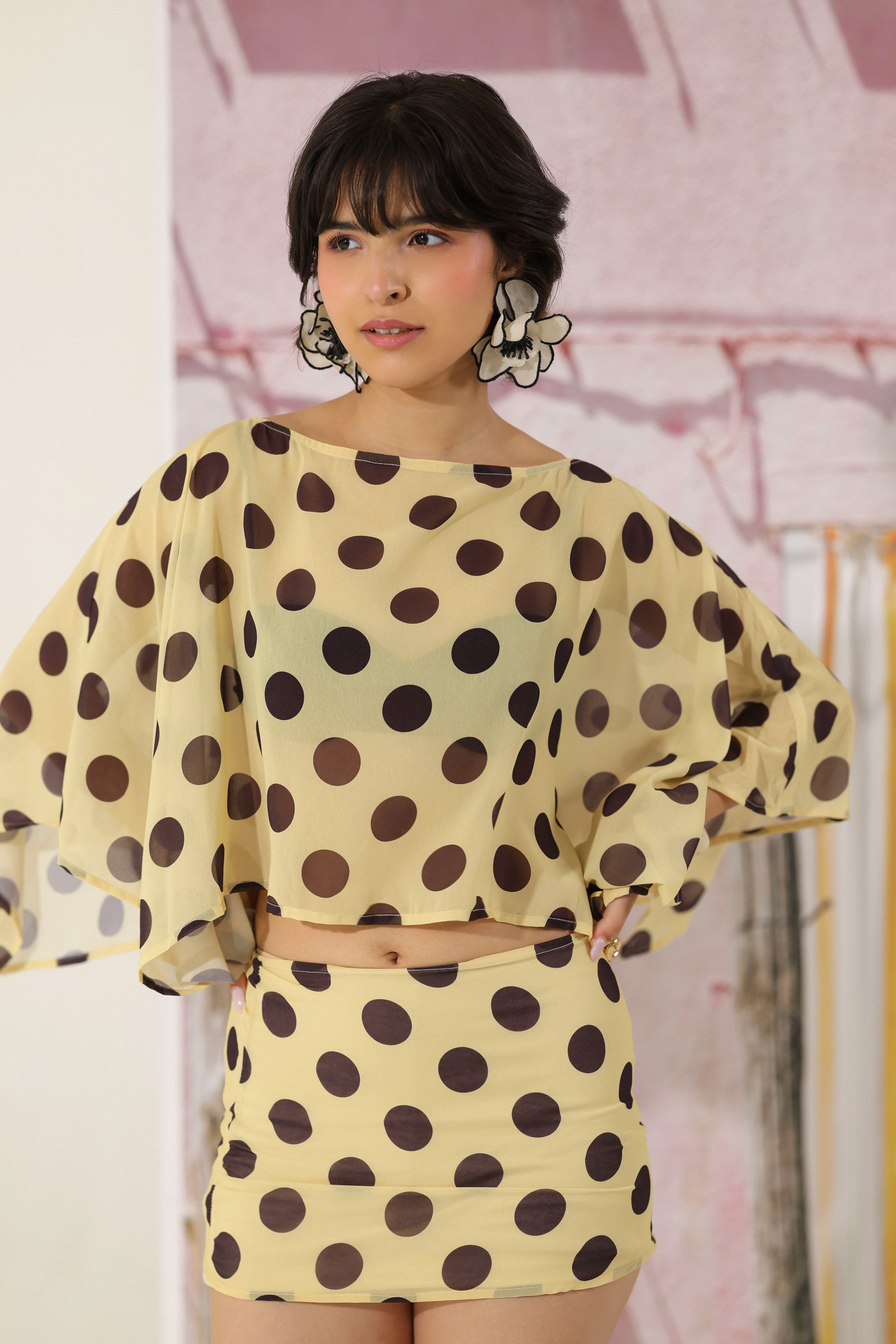 Butter Mocha Polka Cape