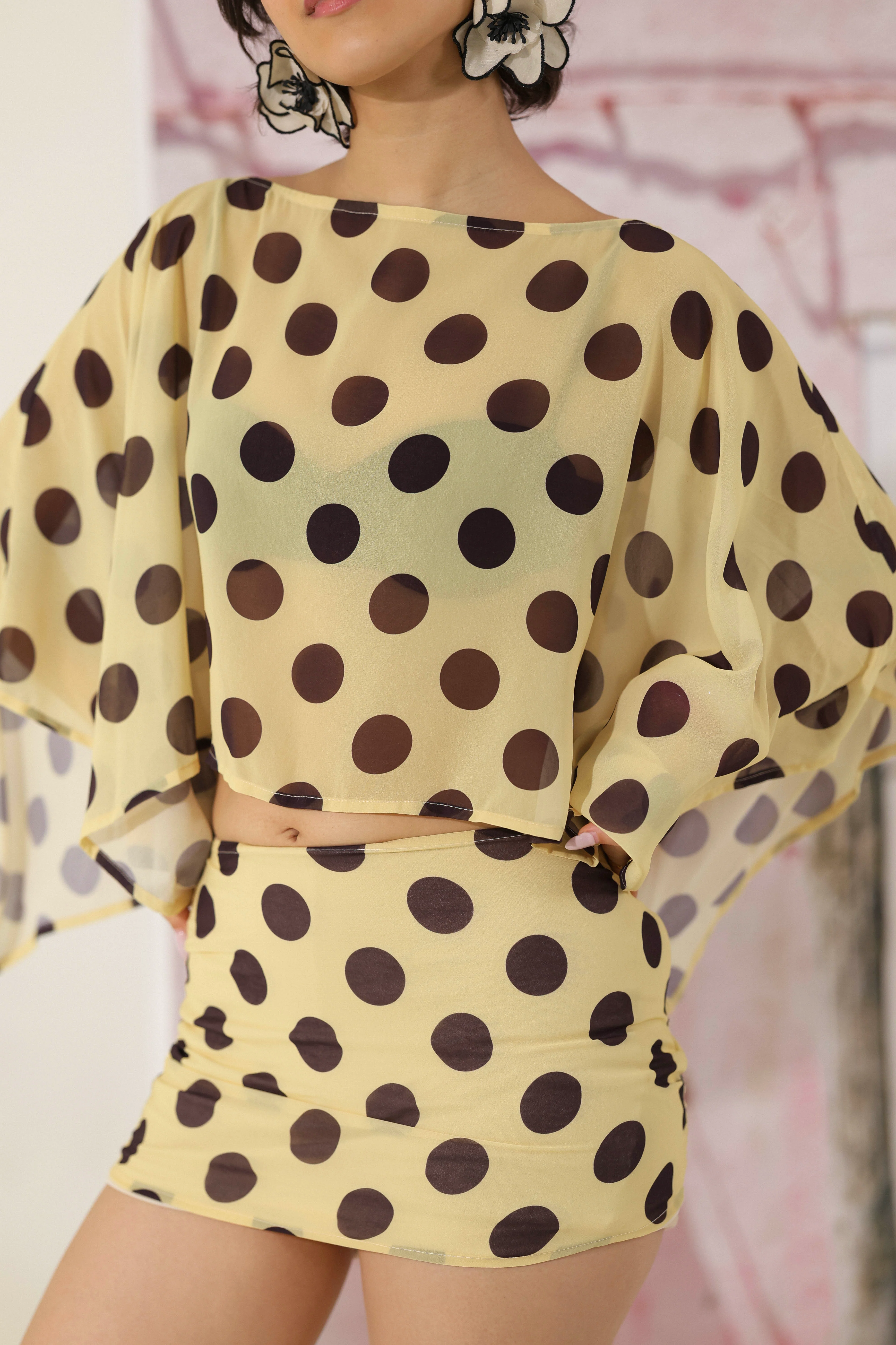 Butter Mocha Polka Cape - Image 4