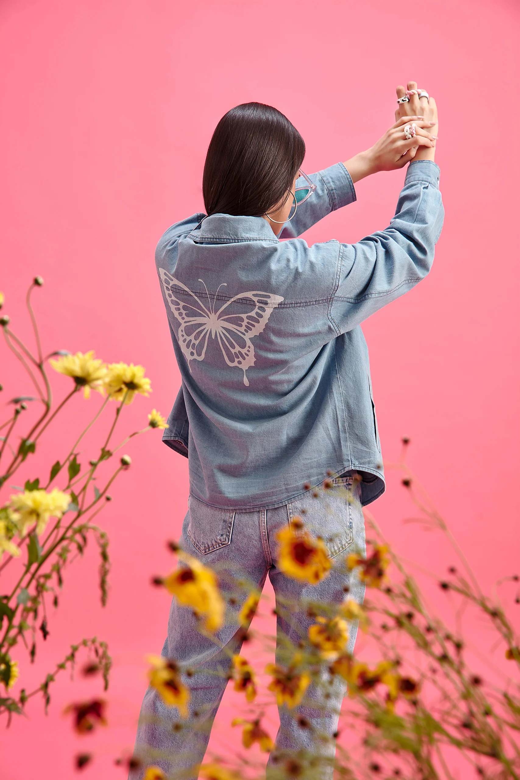 Butterfly-Print Overshirt - Image 6