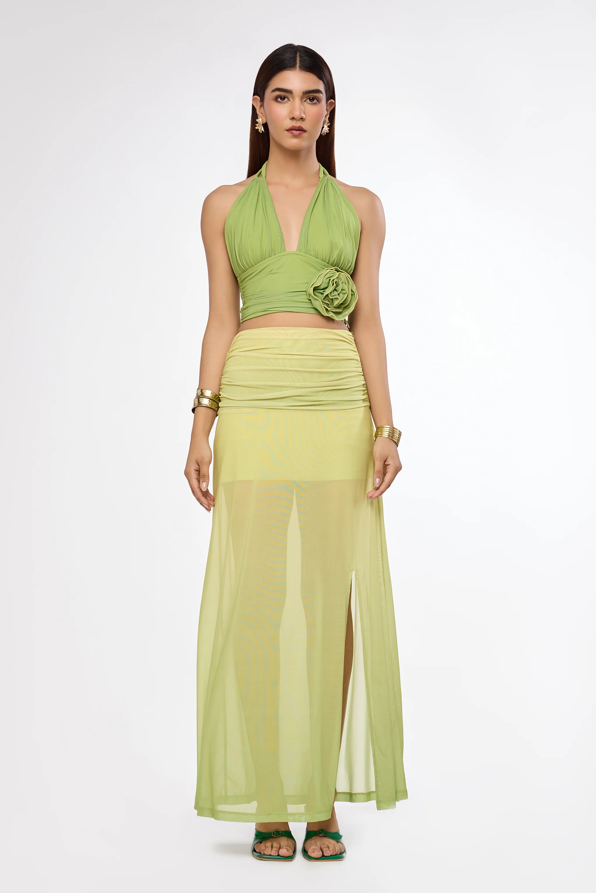 Citrus Ombre Halter Co-Ord Set