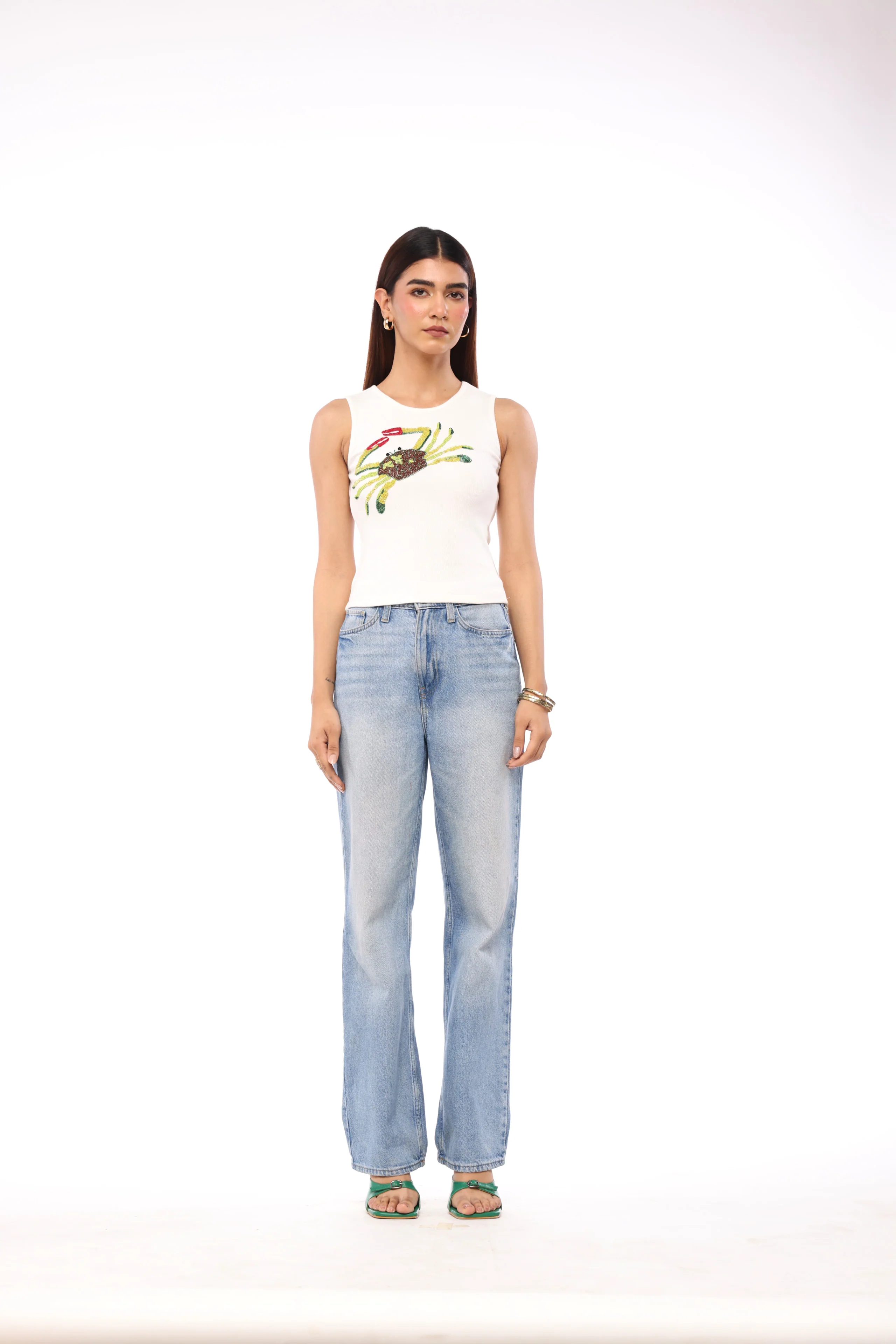 Coastal Crab Beaded Tank - Image 3