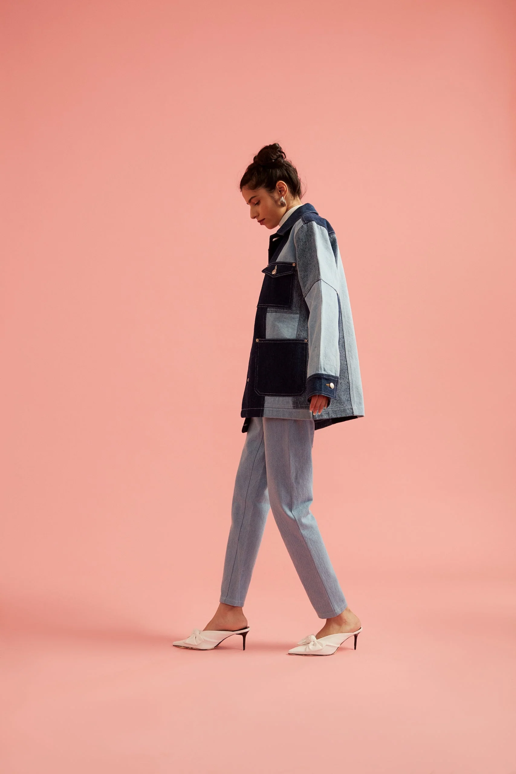 Colorblock Denim Jacket - Image 4