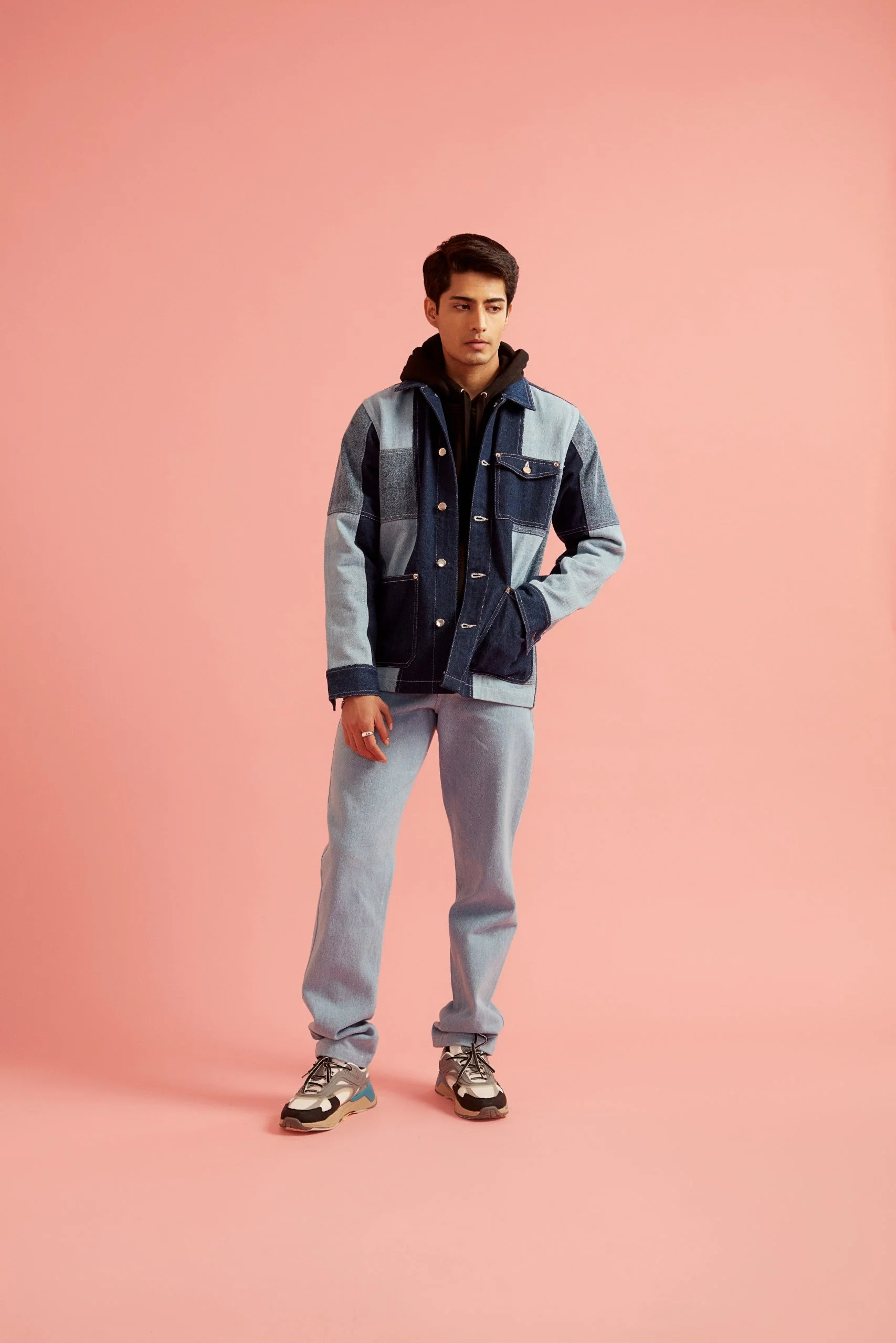 Colorblock Denim Jacket - Image 2
