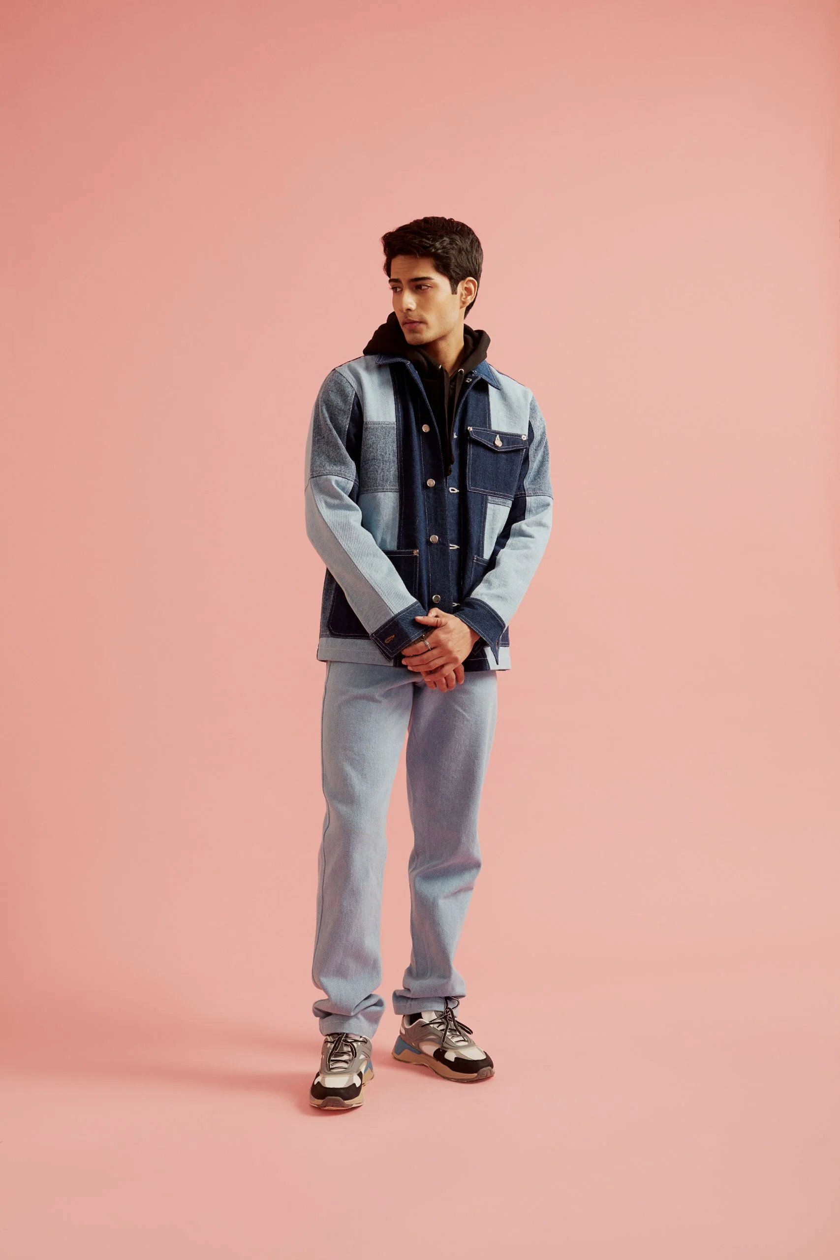 Colorblock Denim Jacket - Image 4