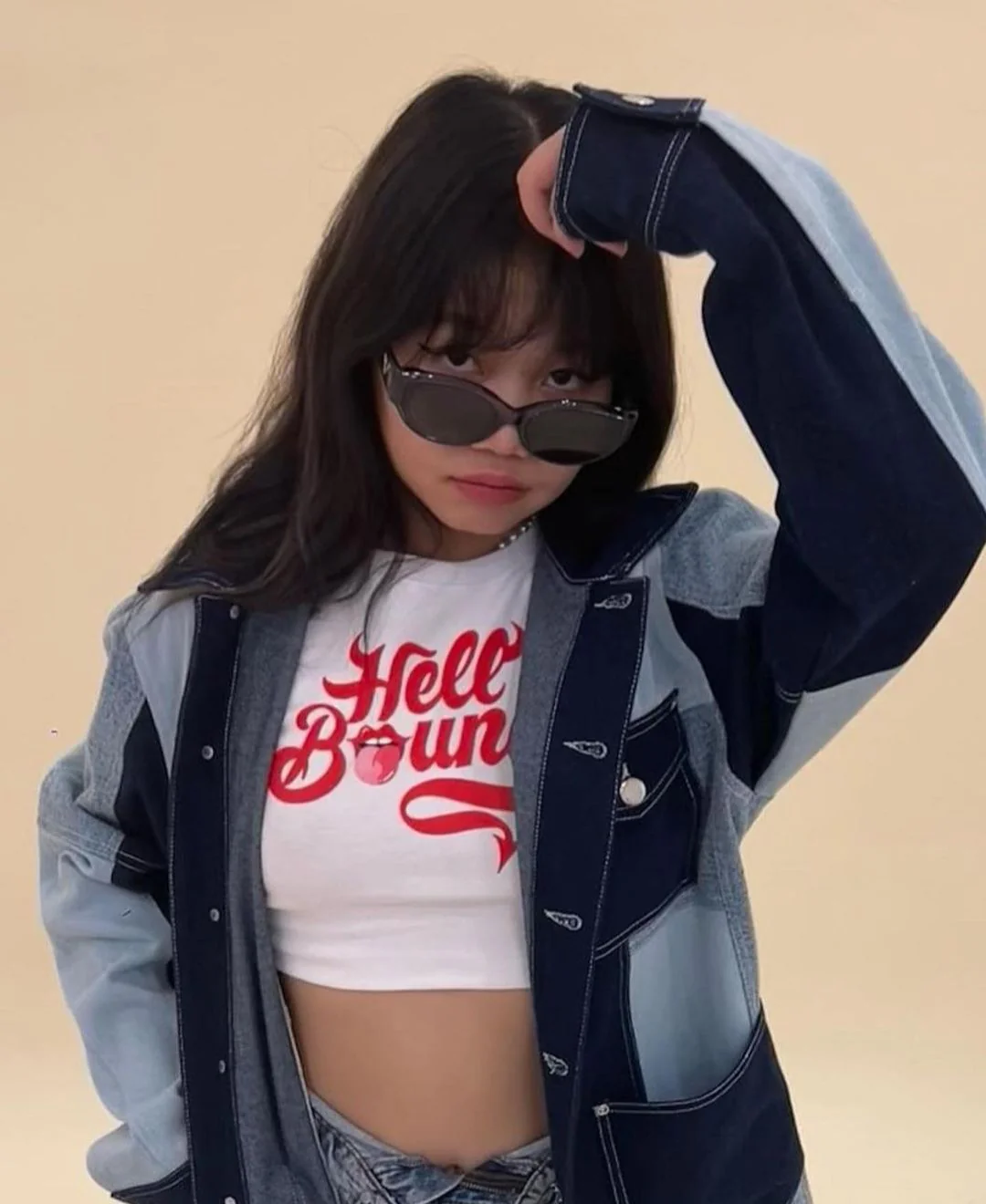 Colorblock Denim Jacket - Image 9