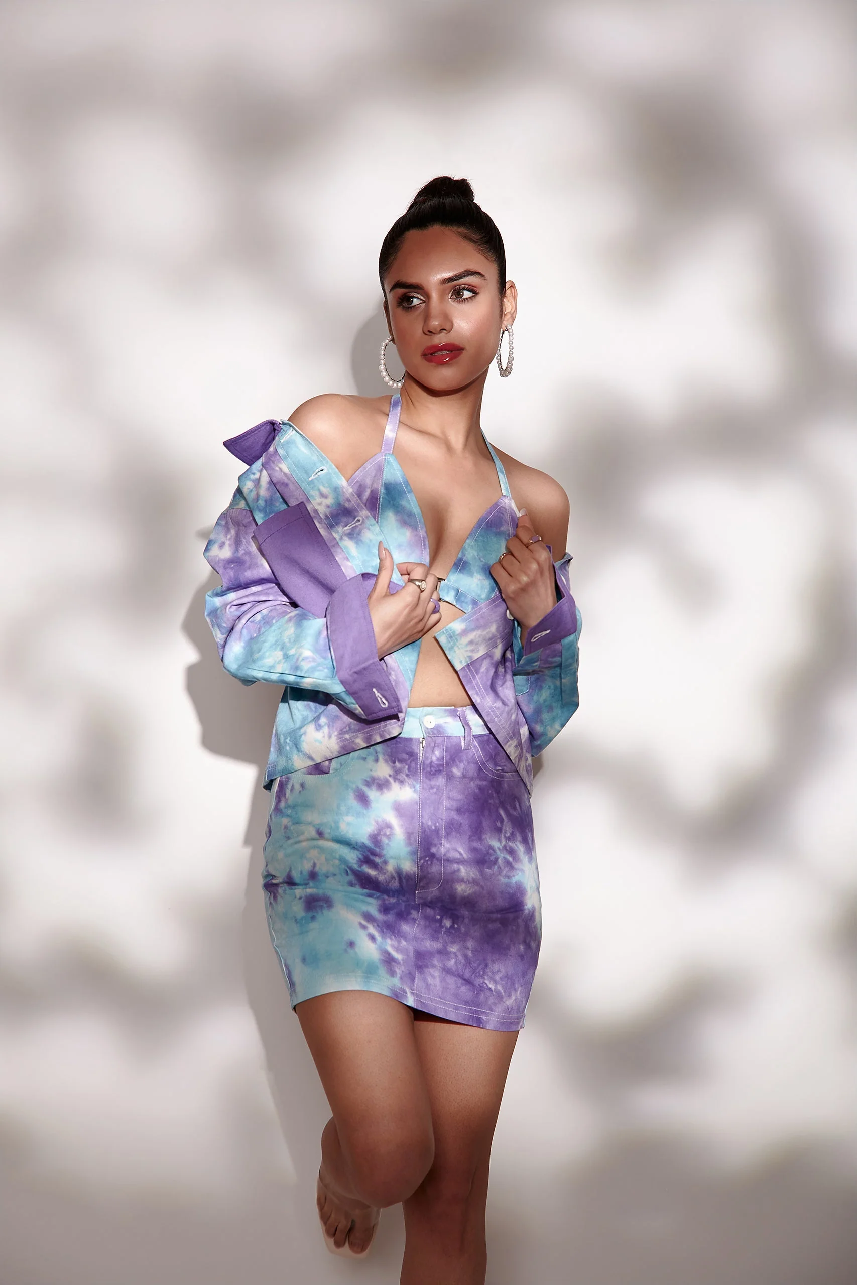 Blue Tie & Dye Twill Skirt - Image 5