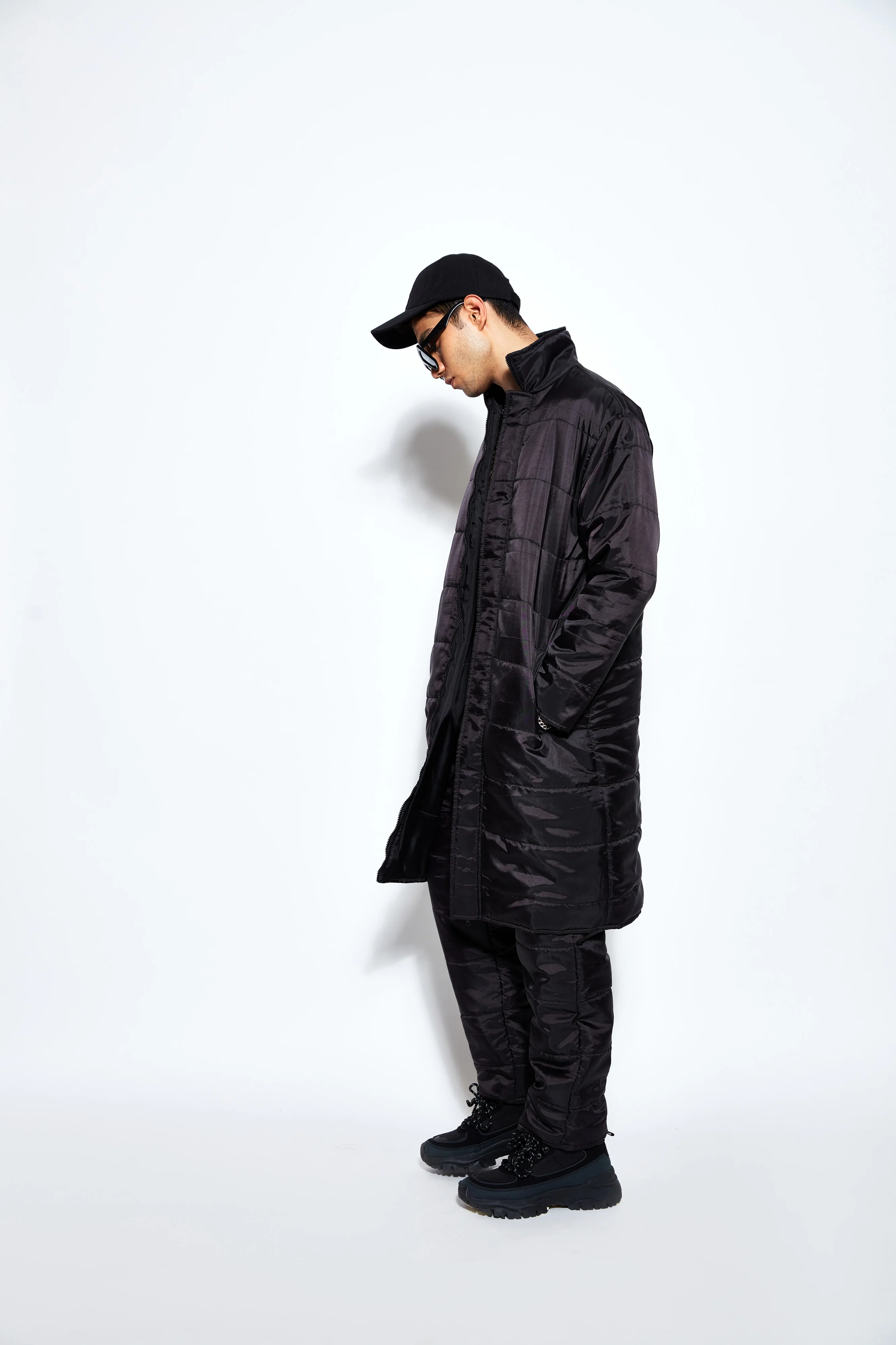 Long Puffer Jacket-Black - Image 3