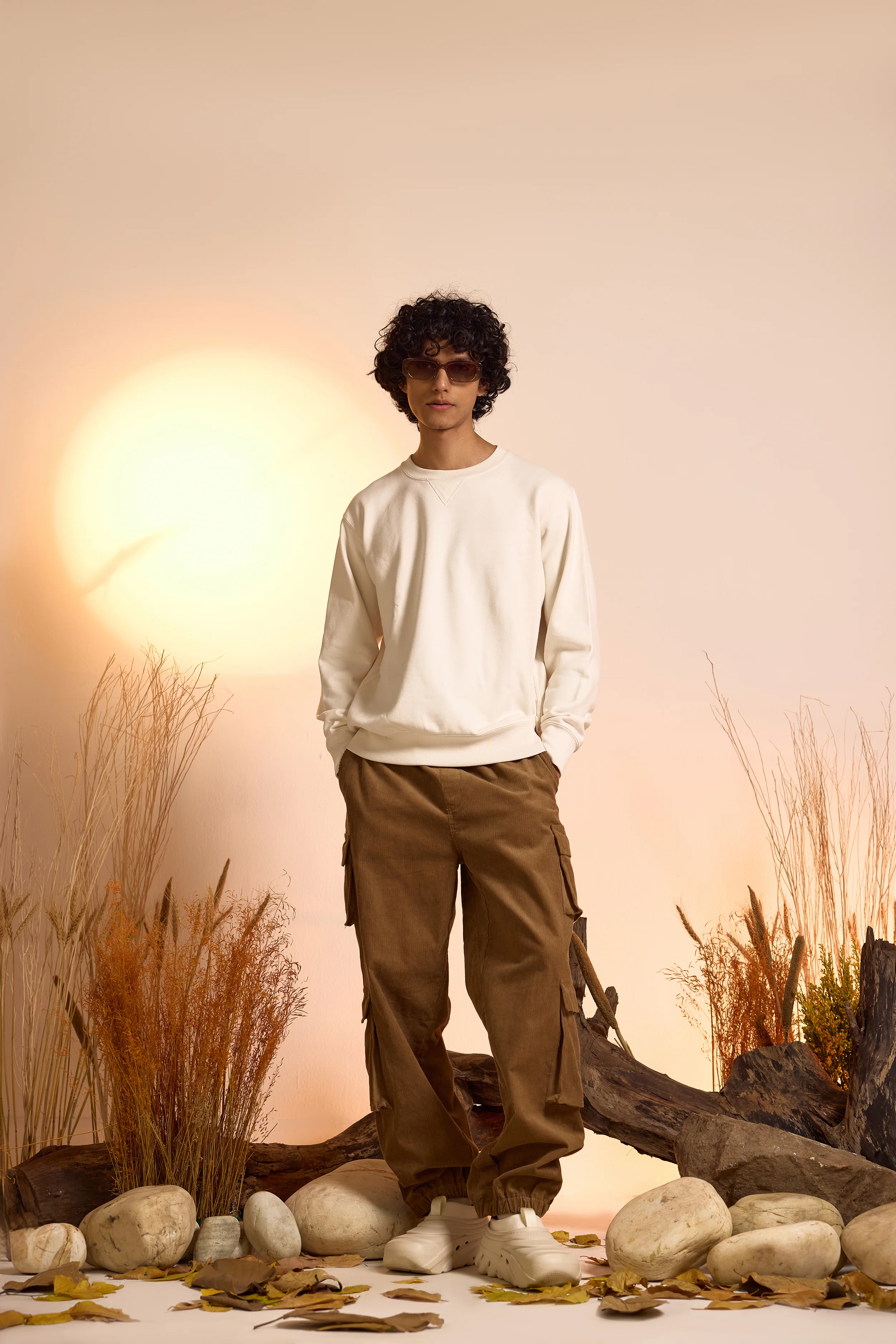 Corduroy Cargo Jogger Pant-Light Brown-Men - Image 5