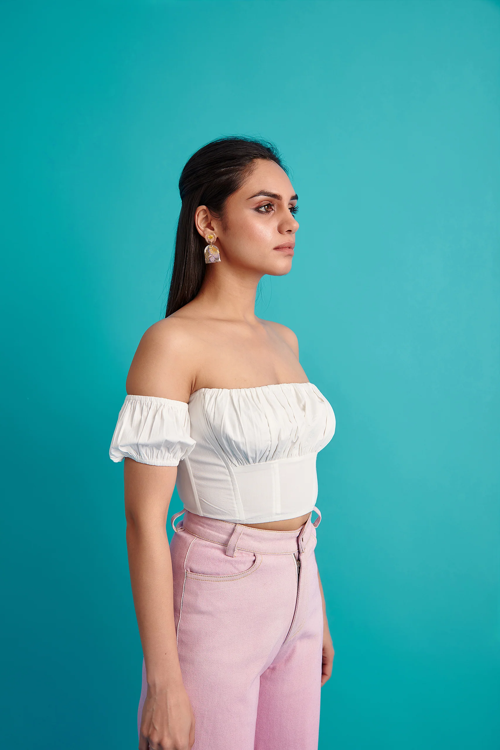 Corsetry Inspired Gathered Panelled Top - Image 4