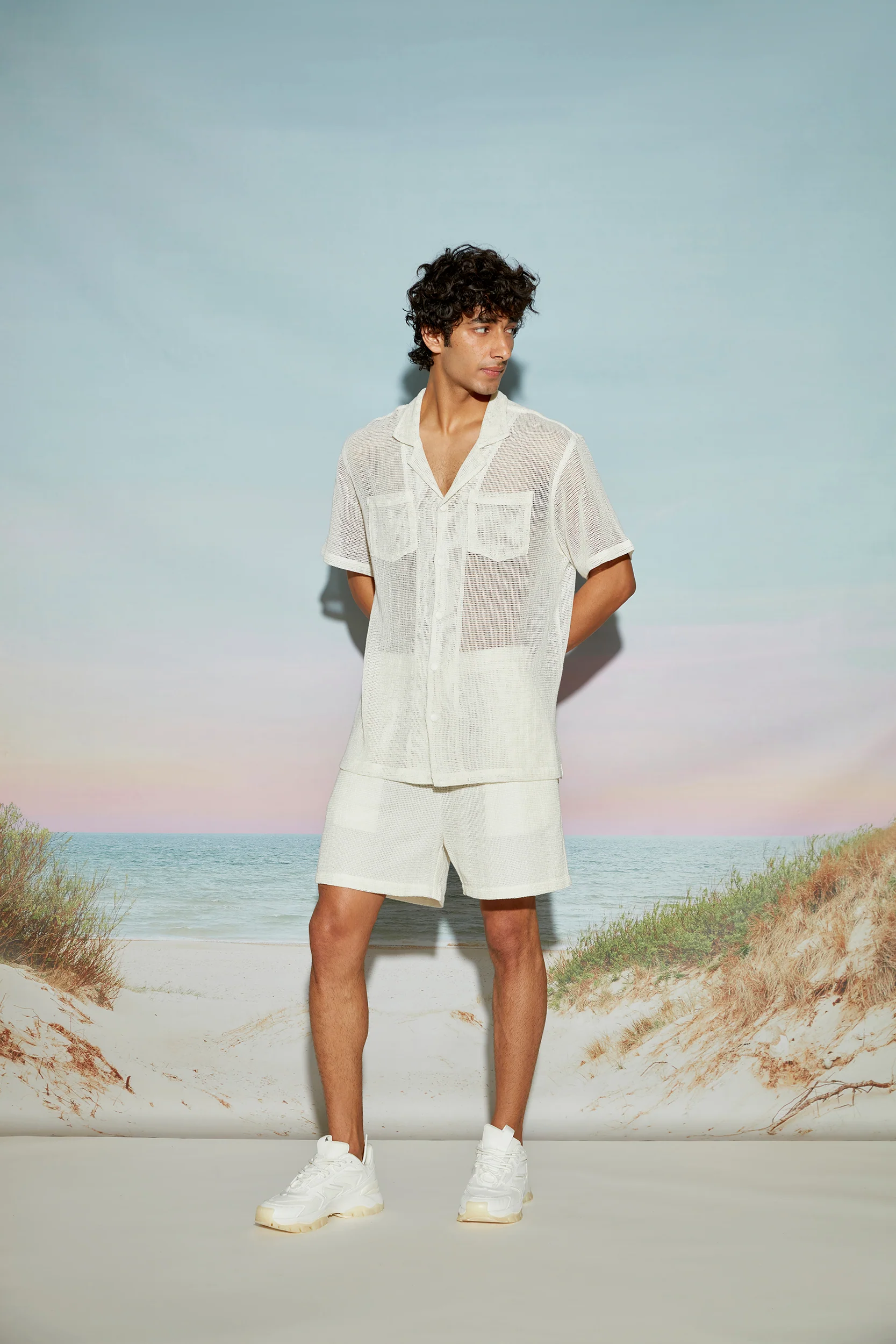Cotton Mesh Men’s Resort Shirt - Image 2