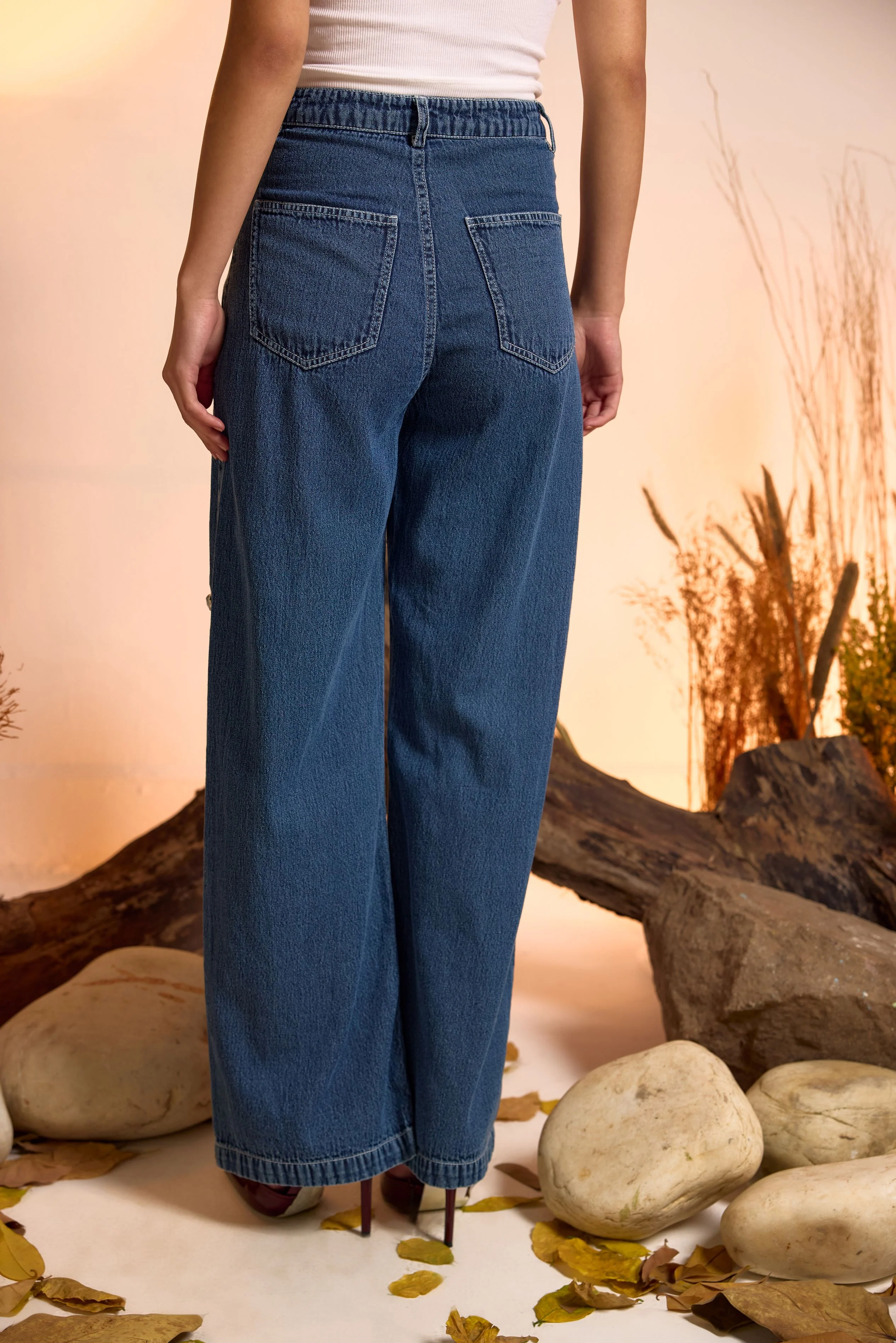 Crystal Studded Denim Shirt & Jeans Set - Image 10