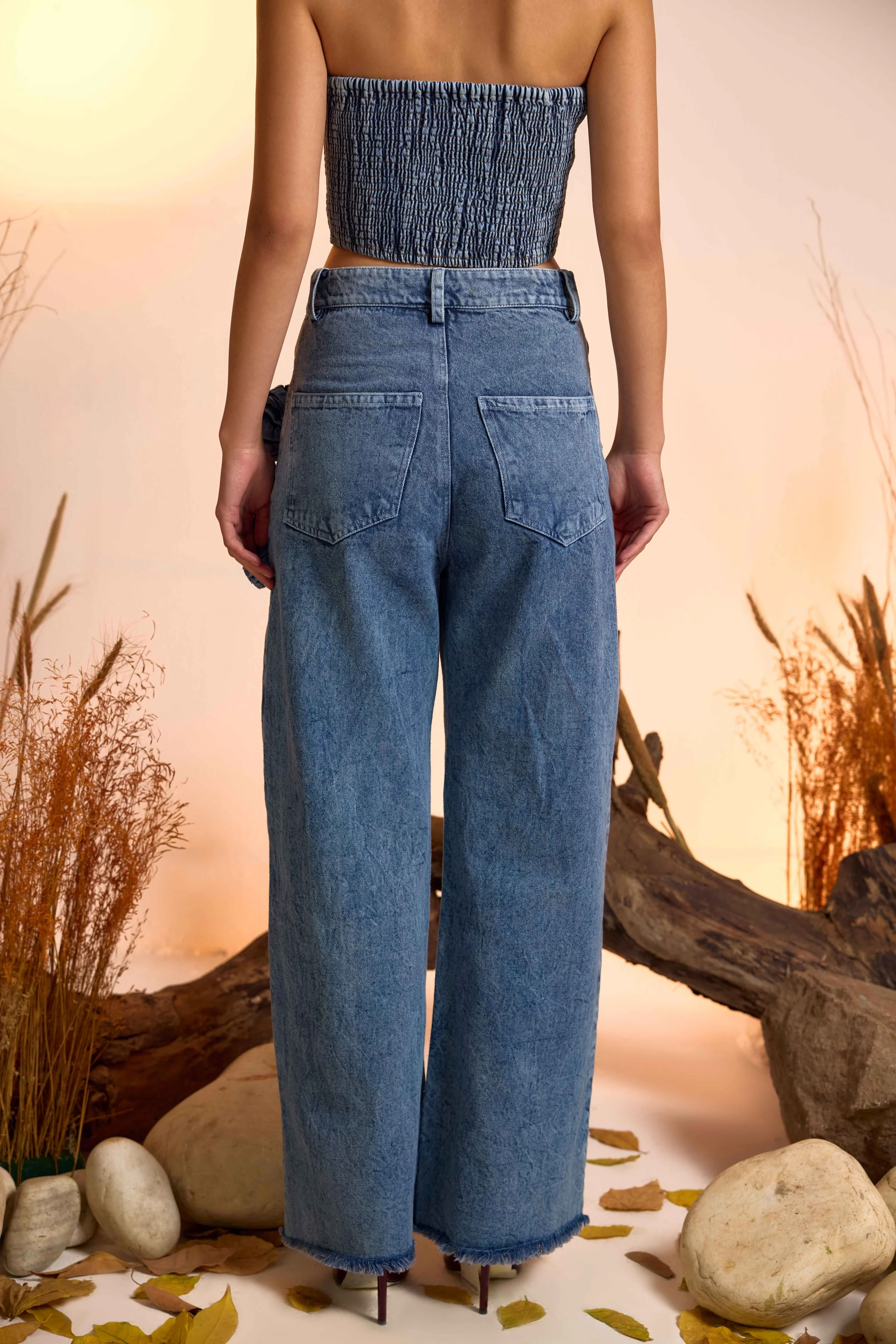 Denim Corsage Straight Fit Jeans - Image 2