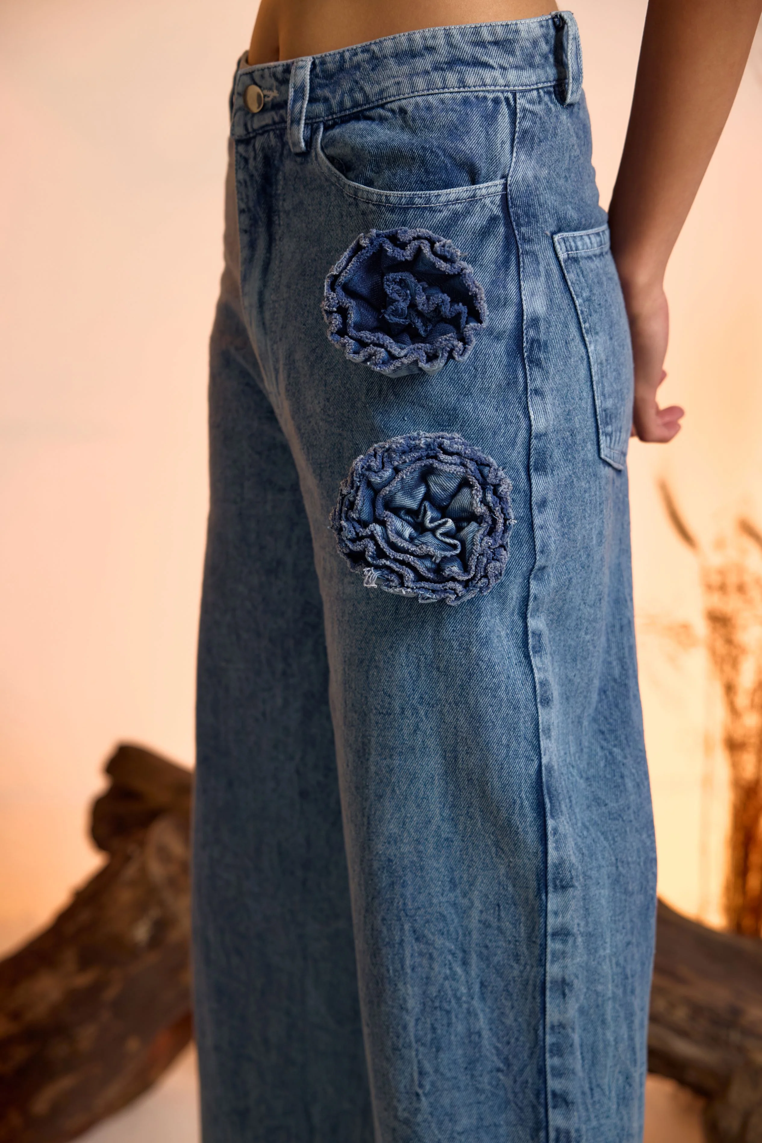 Denim Corsage Straight Fit Jeans - Image 4