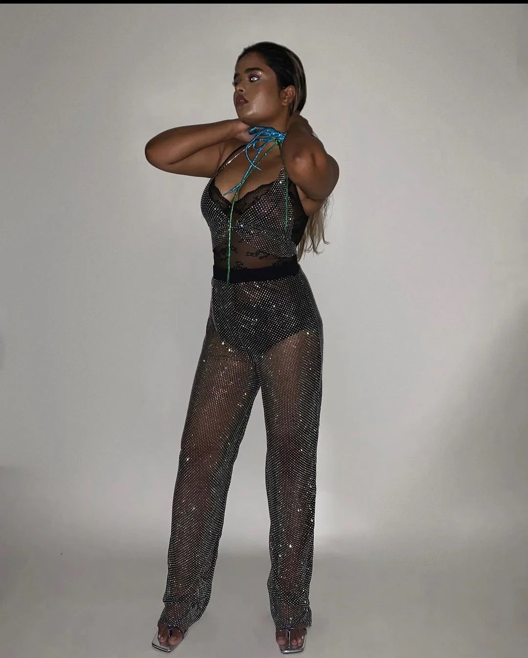 Diamond Mesh Pants - Image 6