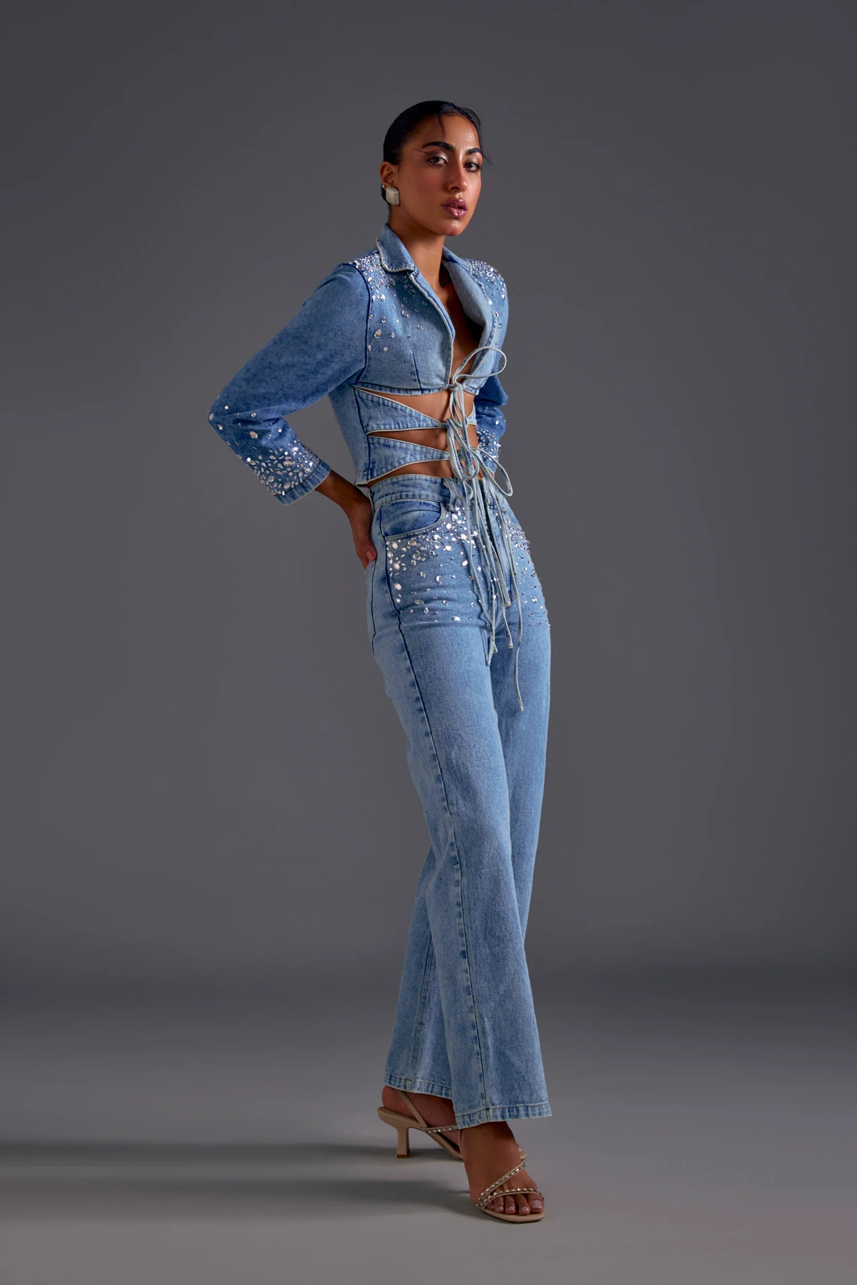 Embellished Cutout Blazer - Image 5