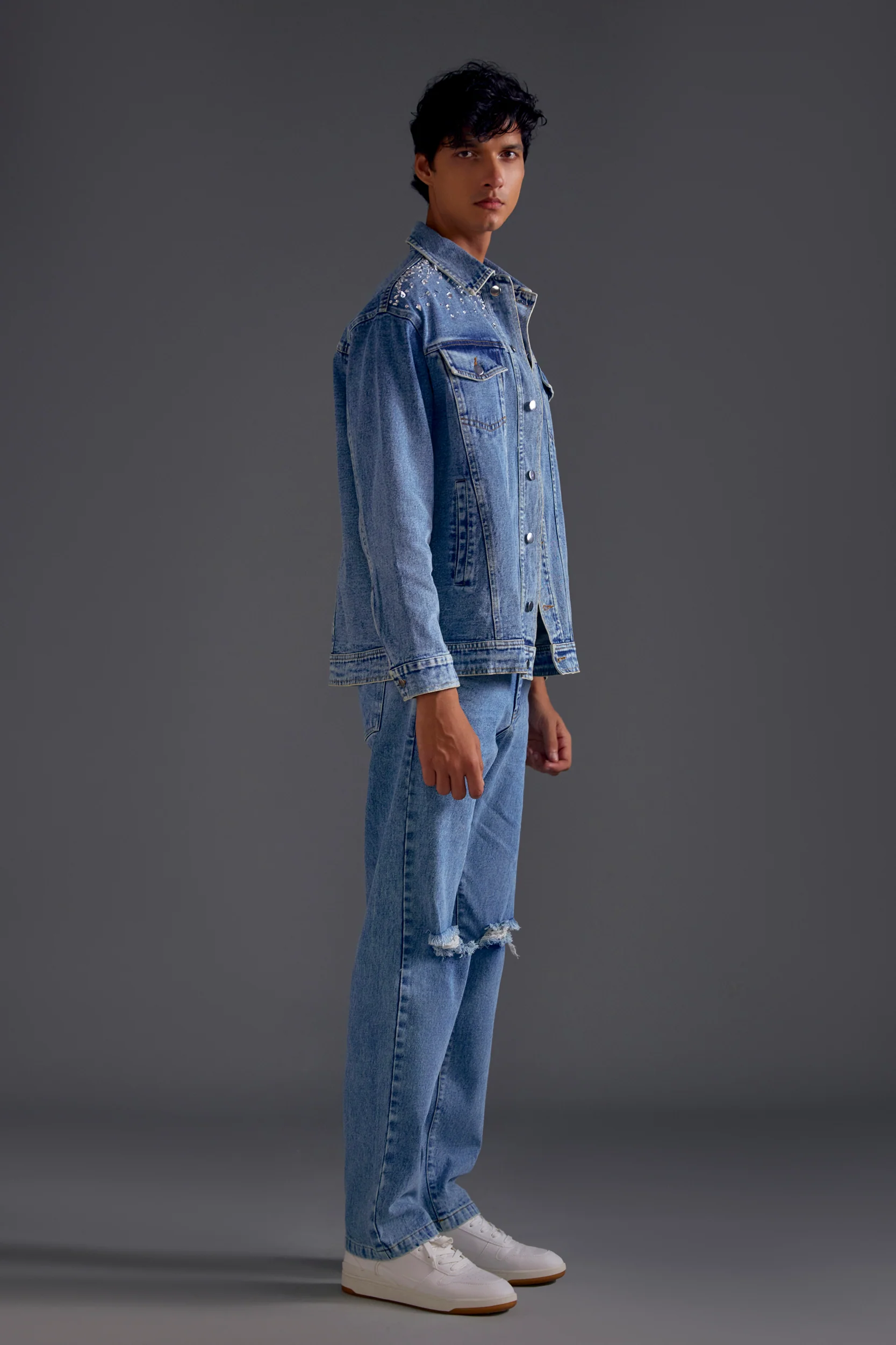 Embellished Denim Jacket - Image 4