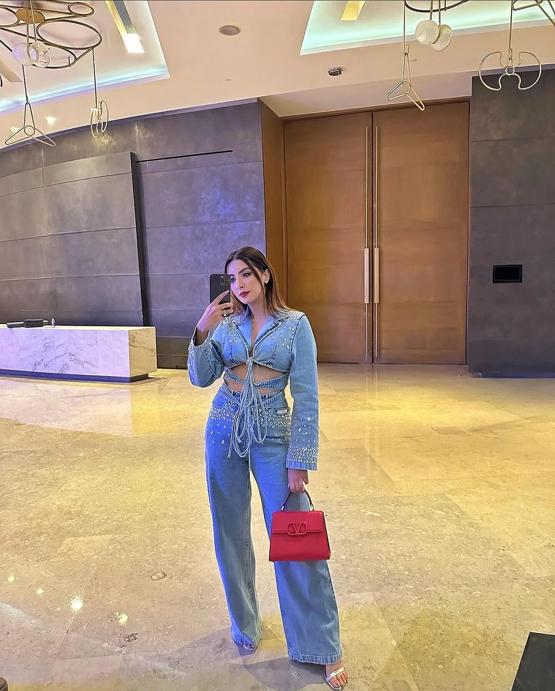 Embellished Wide Leg Jeans - Image 3