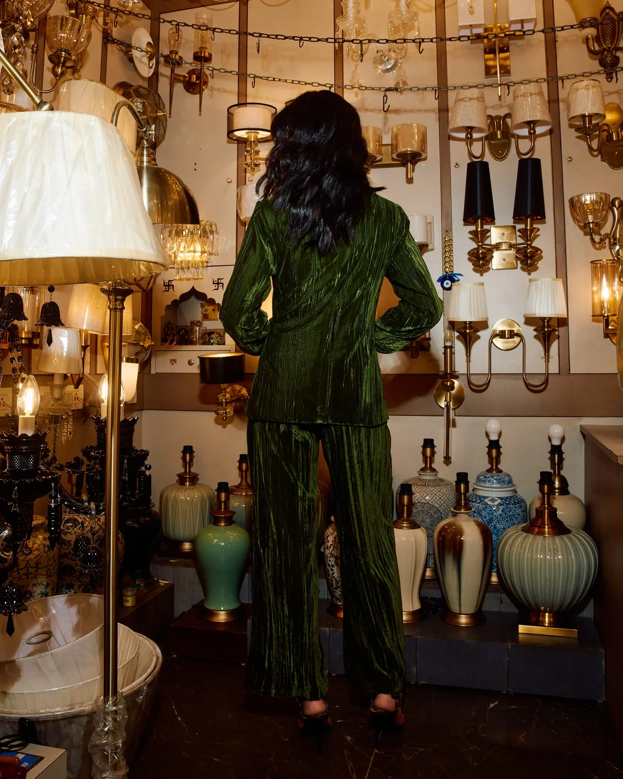 Emerald Lush Pleated Tailored Set - Image 3
