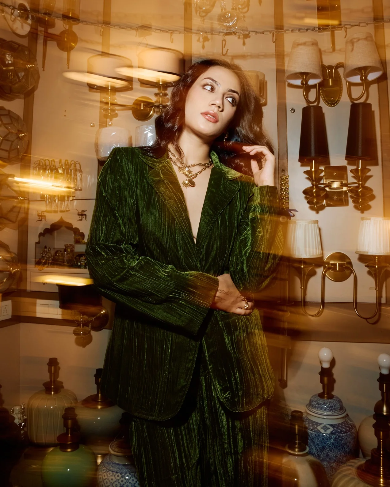 Emerald Lush Pleated Tailored Set - Image 4