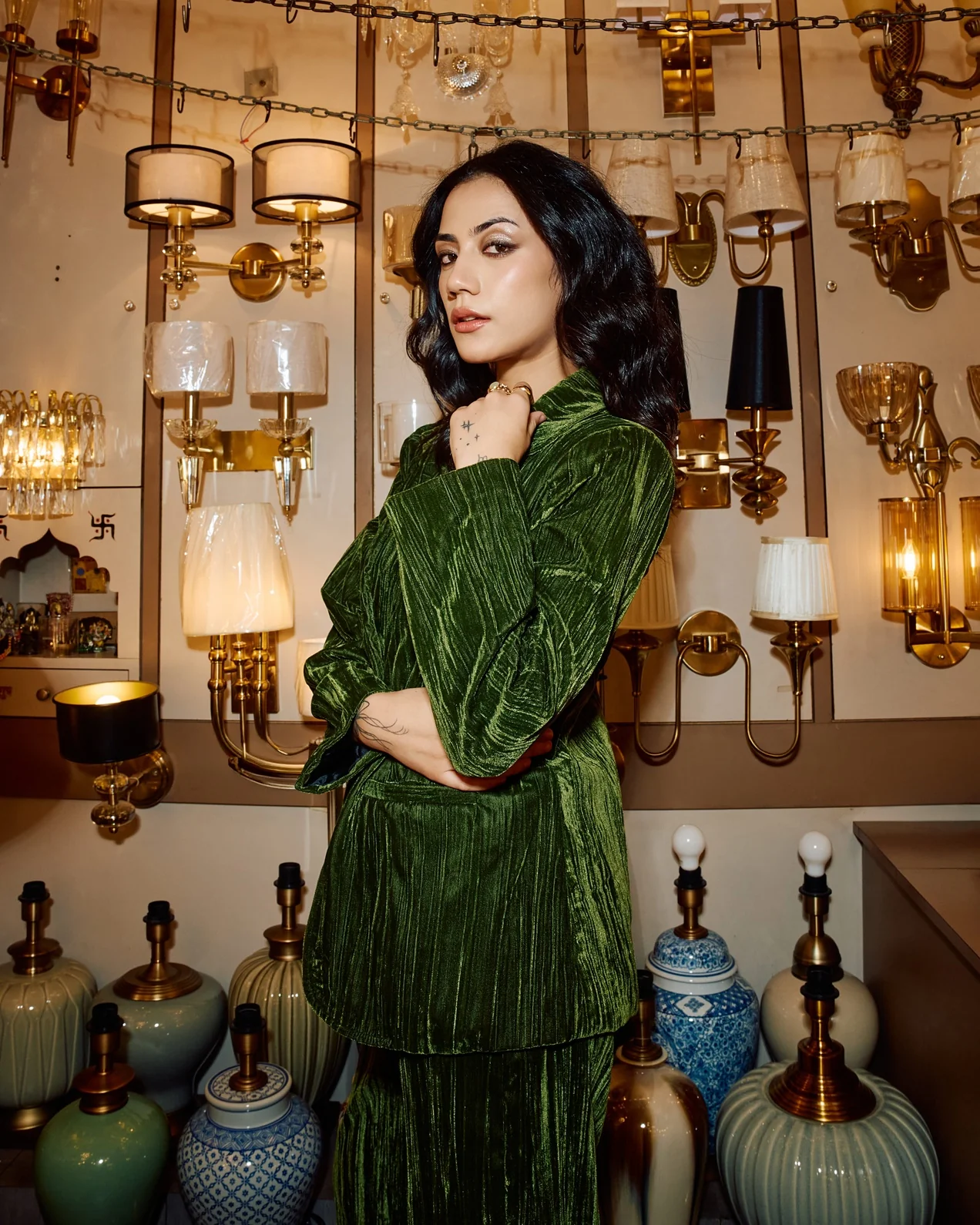 Emerald Lush Pleated Tailored Set - Image 5