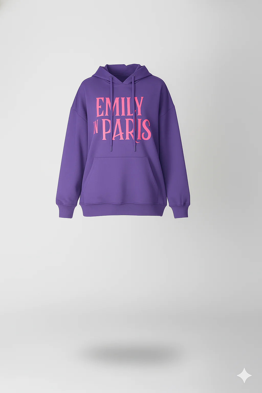 Emily In Paris: Printed Oversized Hoodie-Purple - Image 3
