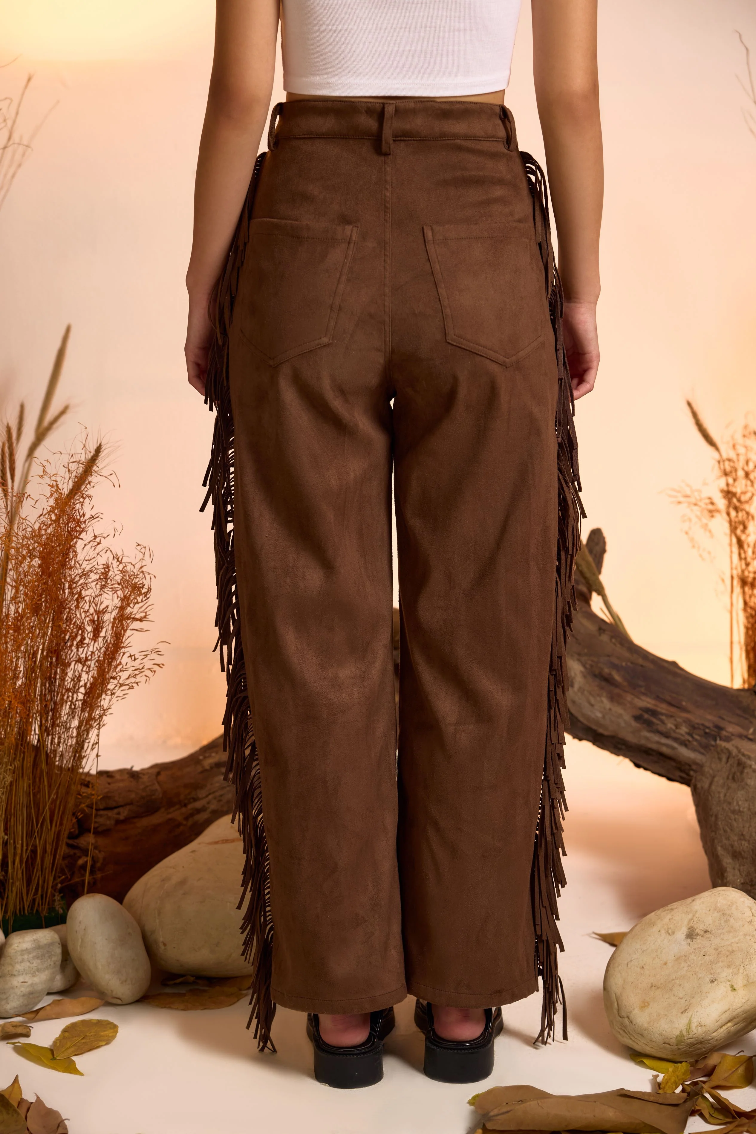 Fringe-Detailed Jacket & Straight Fit Pant Set - Image 11