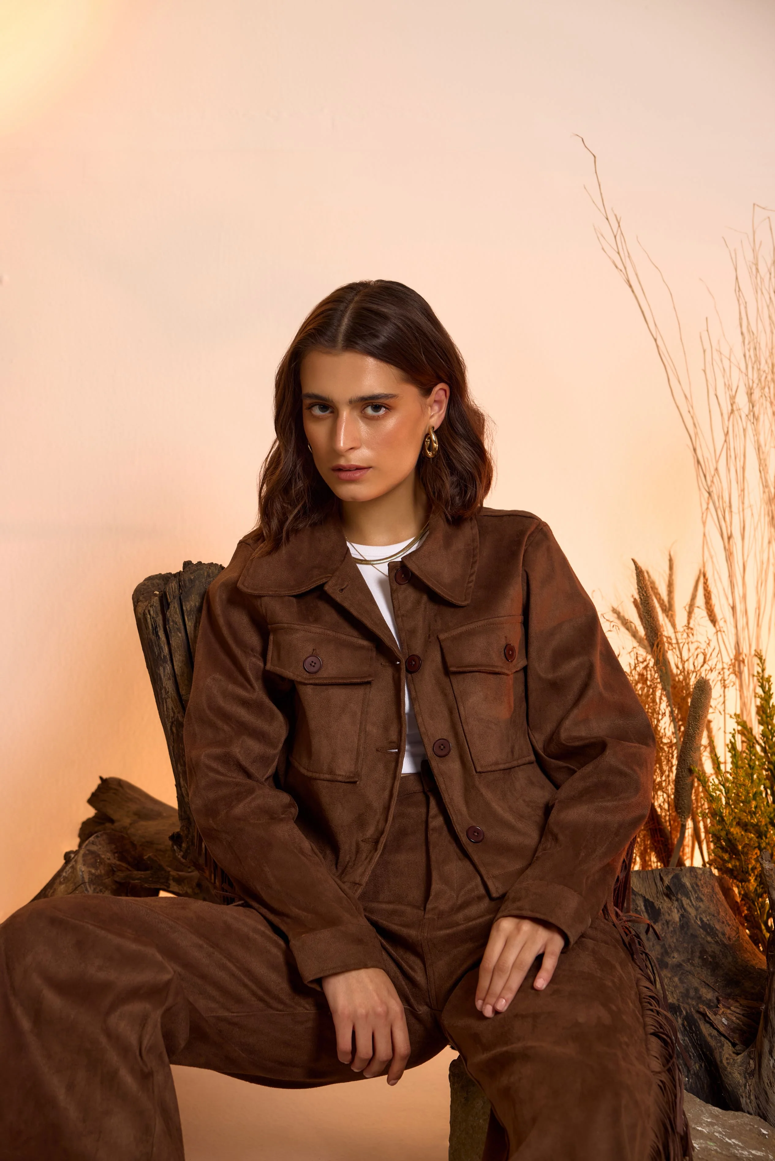 Fringe-Detailed Jacket & Straight Fit Pant Set - Image 5