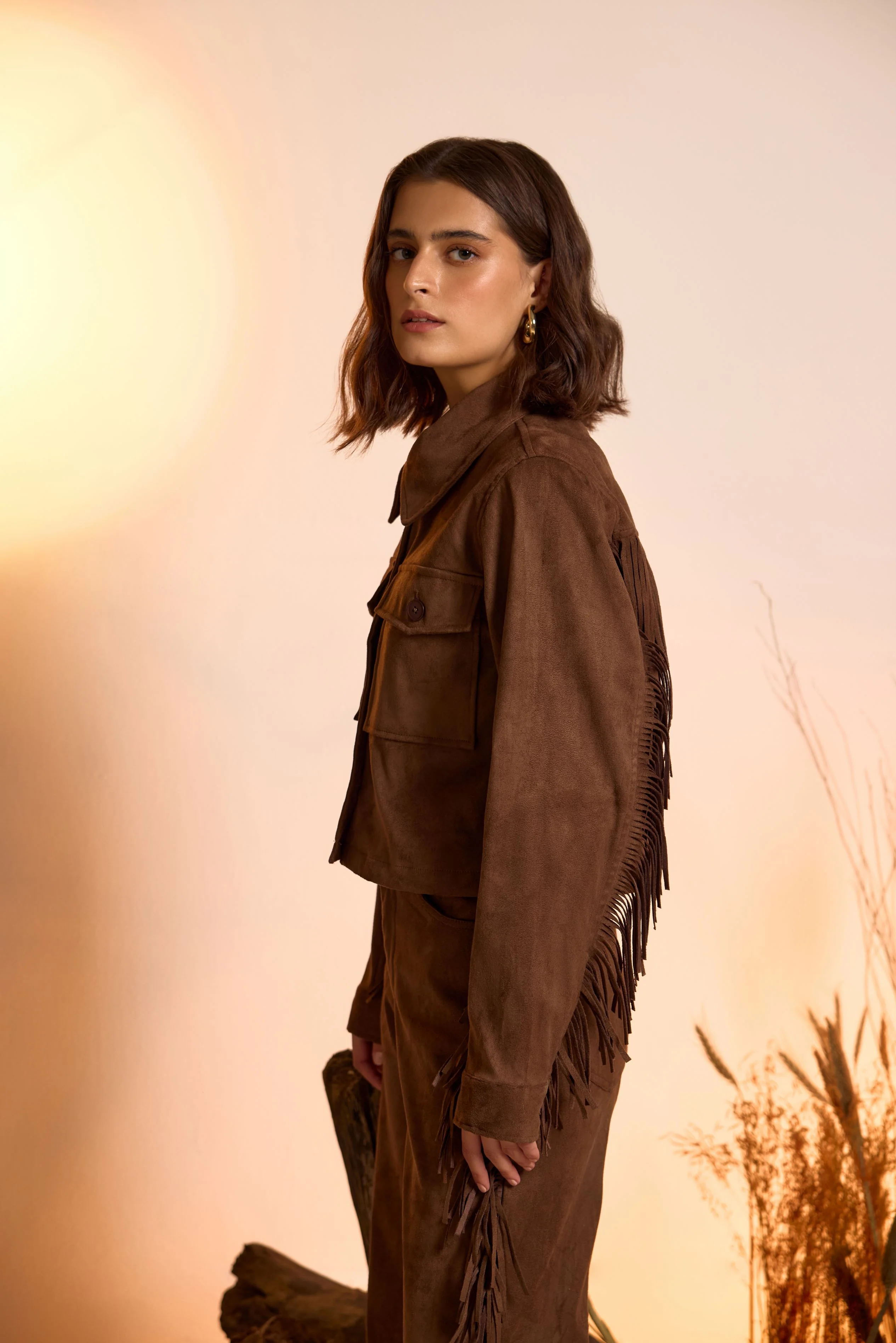 Fringe-Detailed Jacket & Straight Fit Pant Set - Image 8