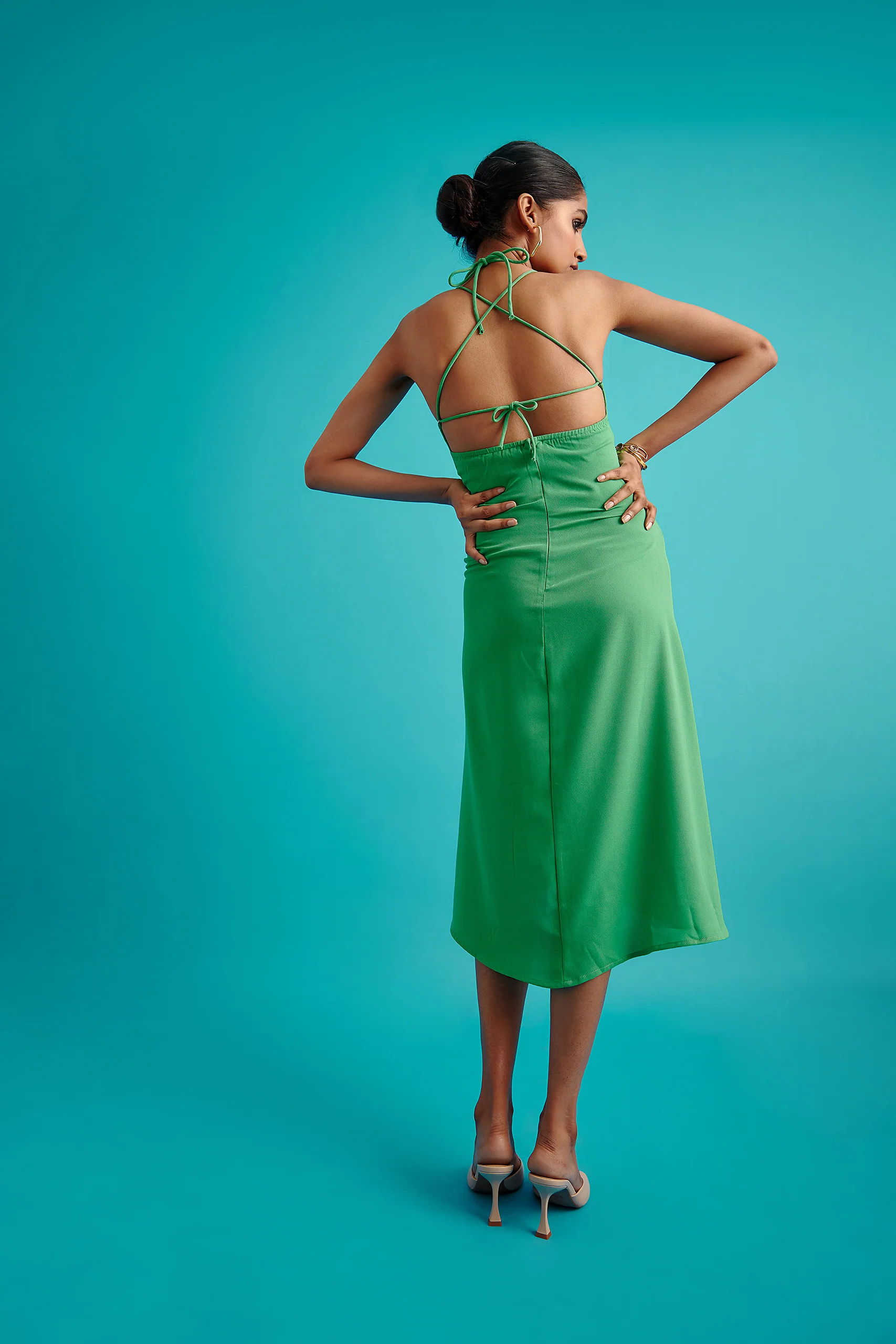 Front Ruched Slip Dress - Image 7