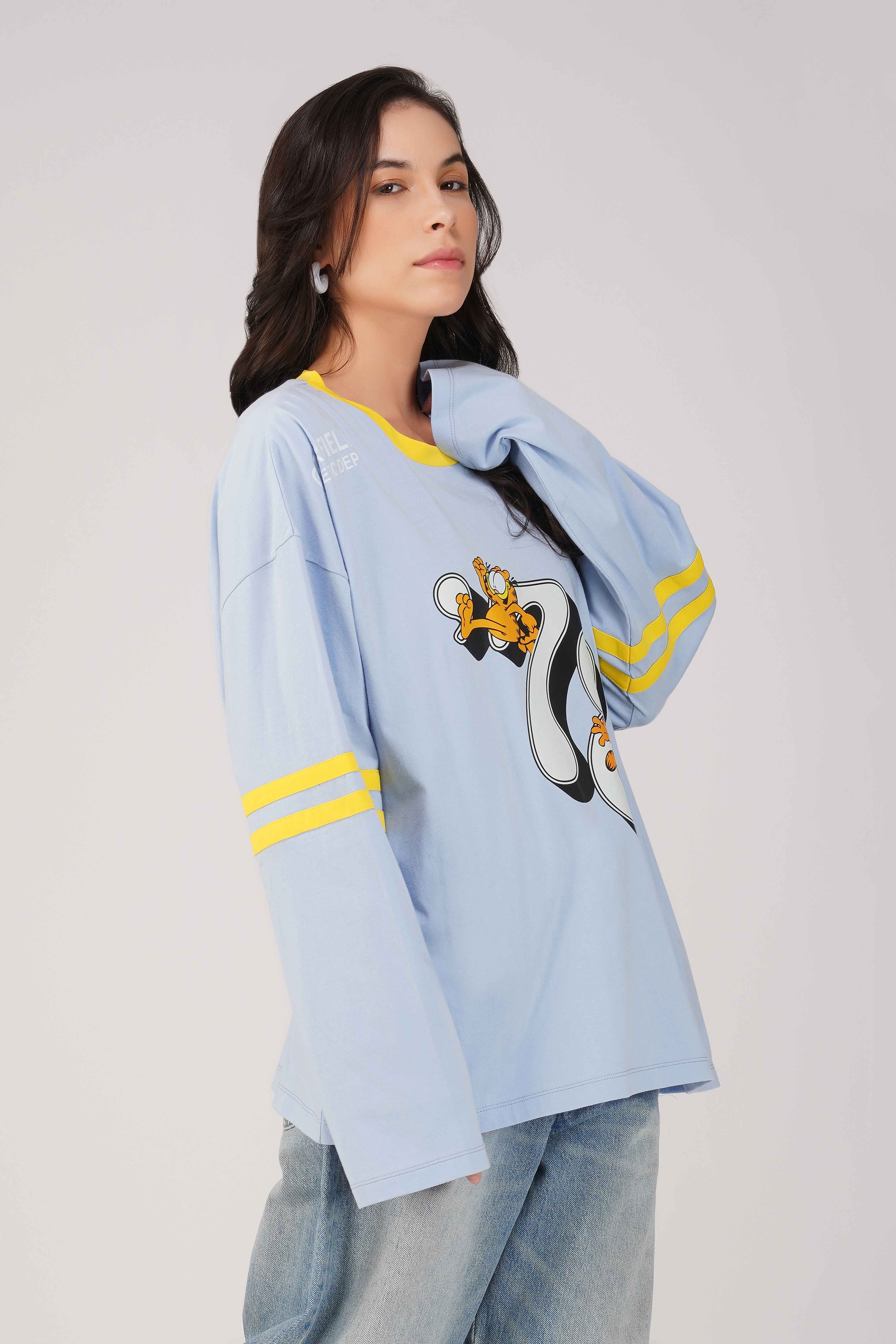 Garfield: 78th Athletics Dept. Oversized T-shirt-Blue - Image 4