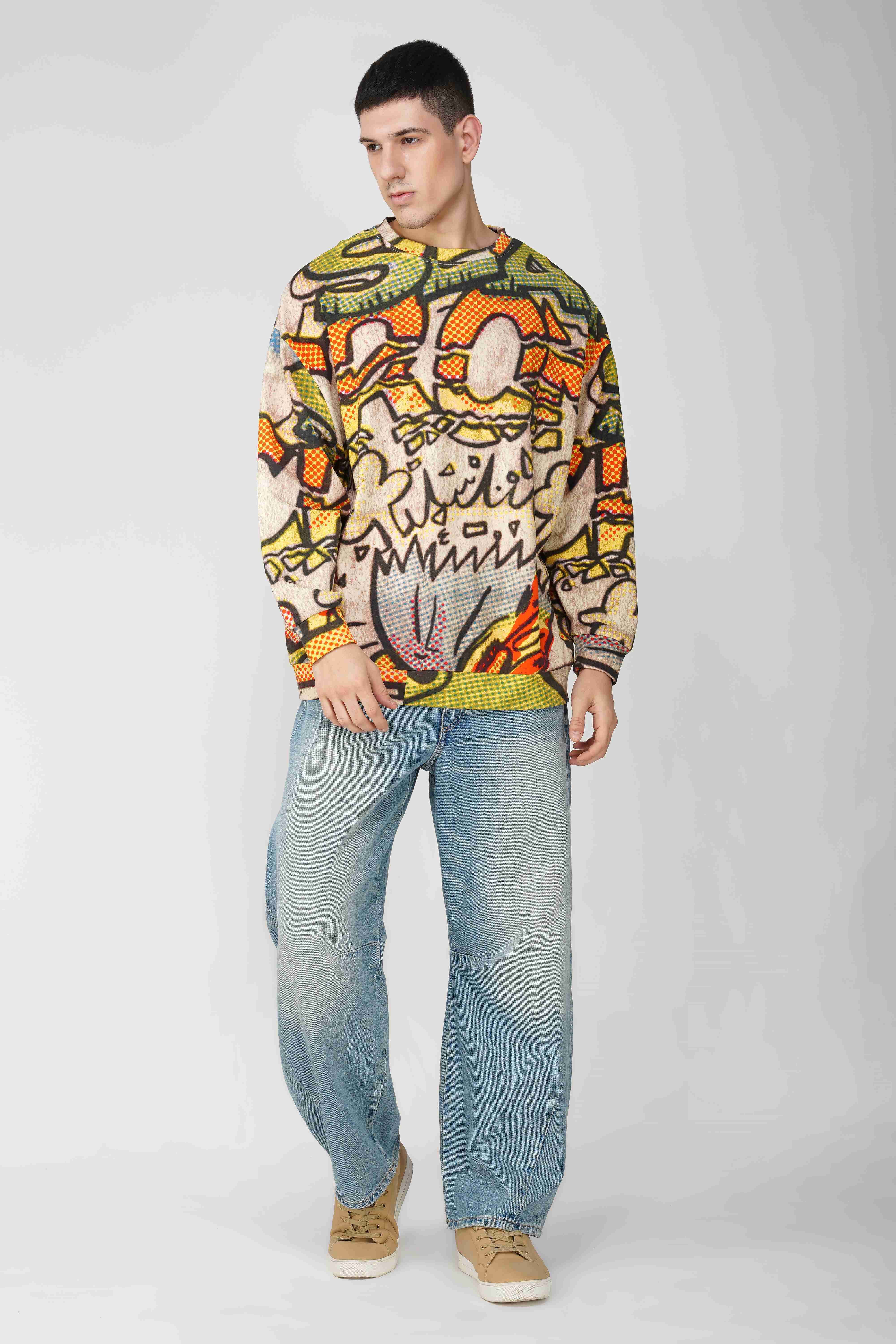 Garfield: Blown Out Oversized Men's Sweatshirt - Image 2