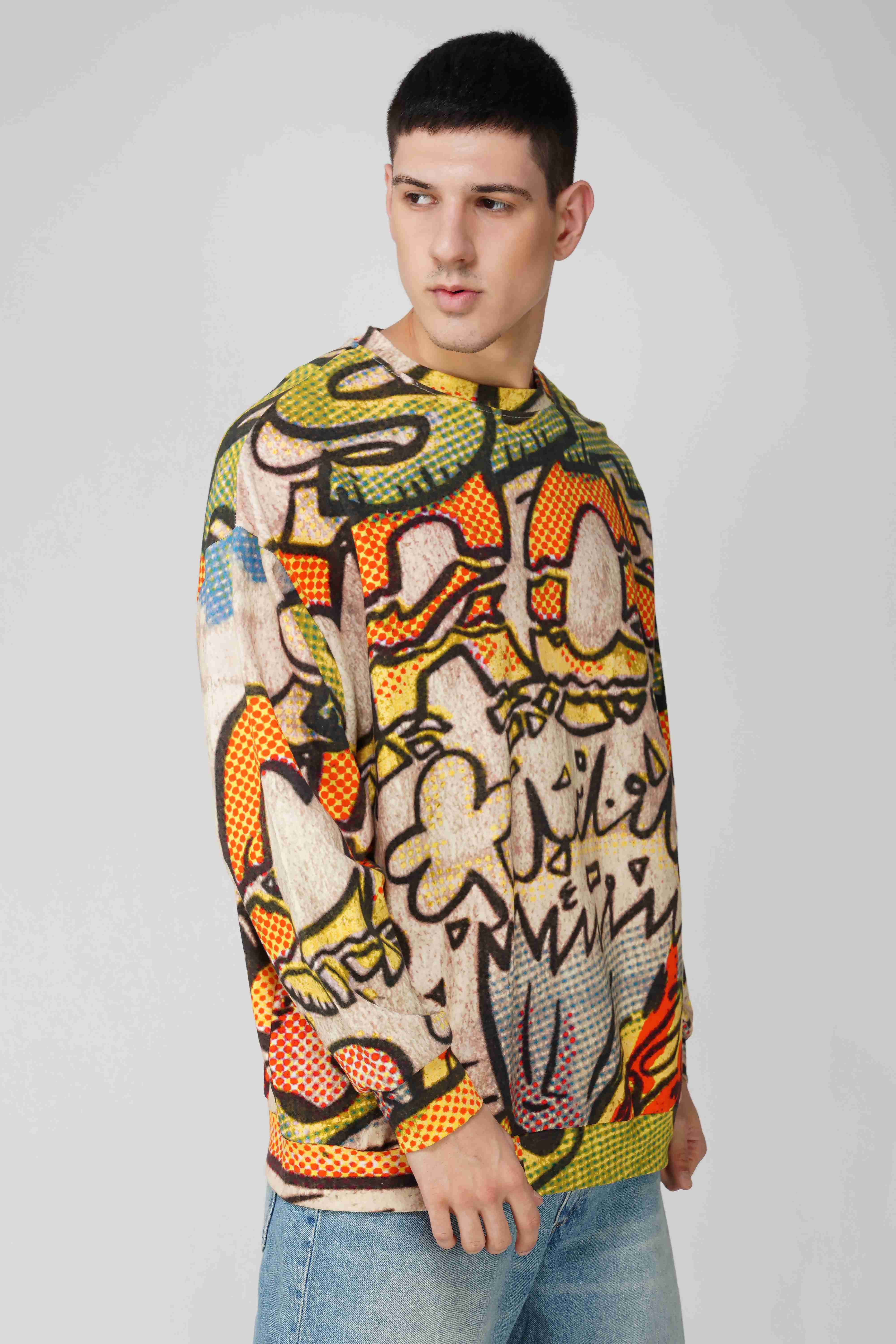 Garfield: Blown Out Oversized Men's Sweatshirt - Image 3