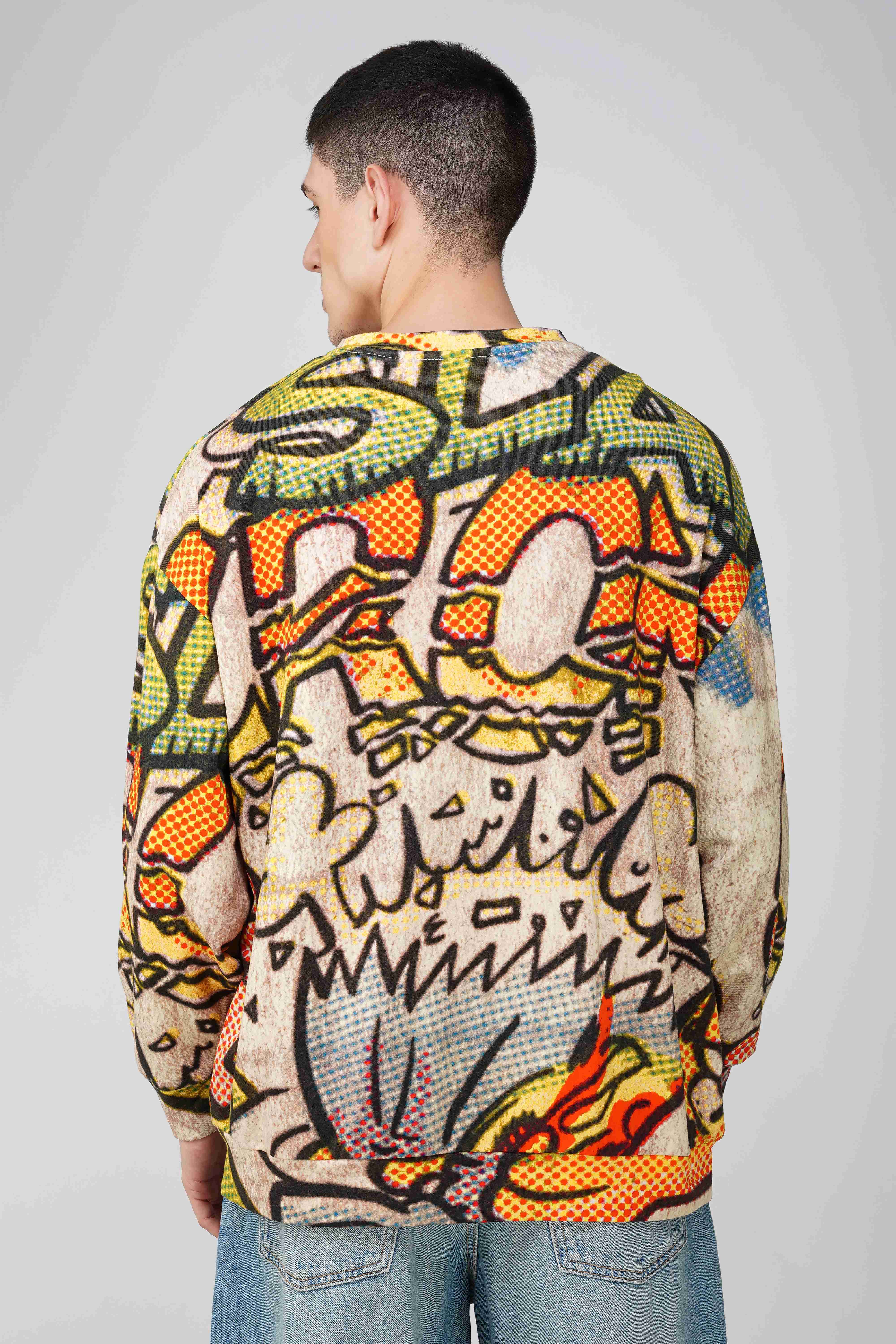Garfield: Blown Out Oversized Men's Sweatshirt - Image 4
